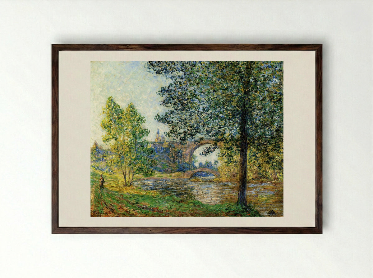 The Eure in the Twilight Sun - Francis Picabia - Framed Print Dark Wood