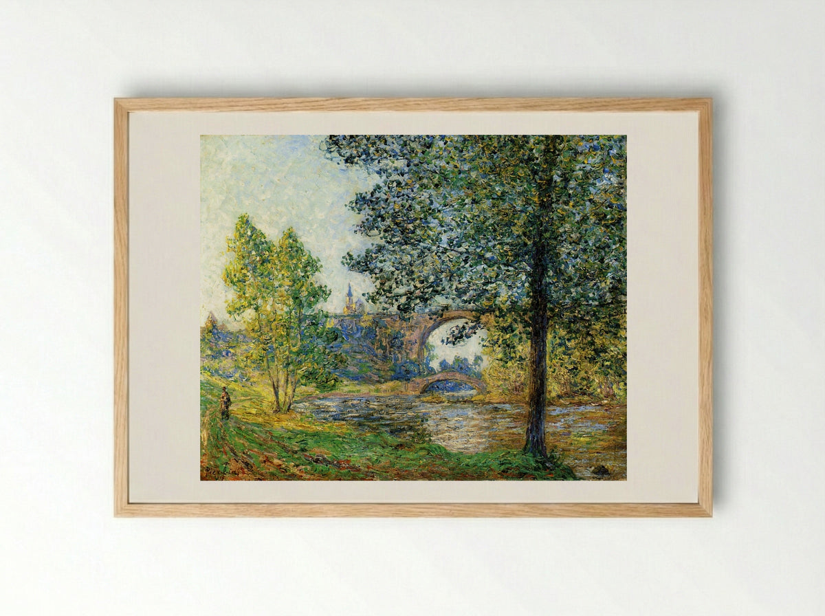 The Eure in the Twilight Sun - Francis Picabia - Framed Print Wood