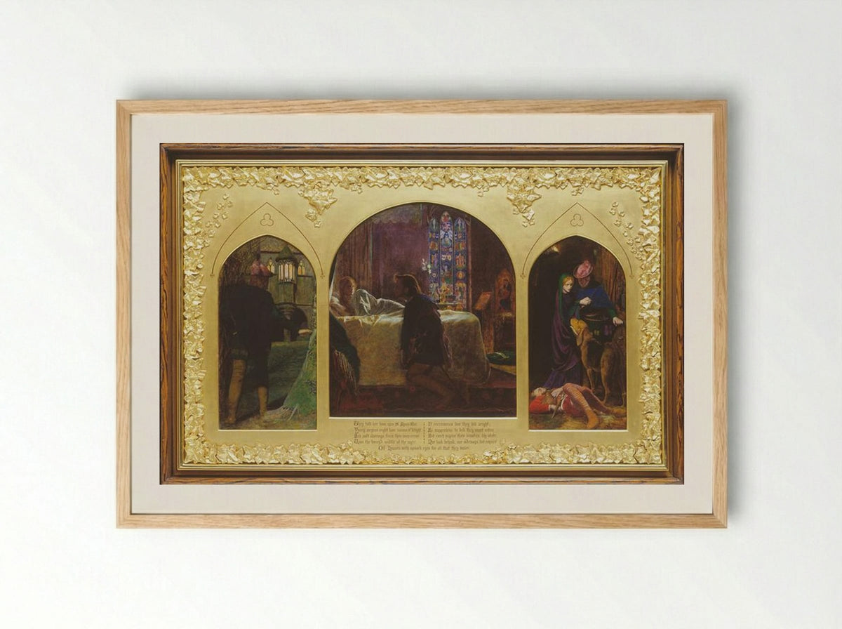 The Eve of St. Agnes - Arthur Hughes - Framed Print Wood