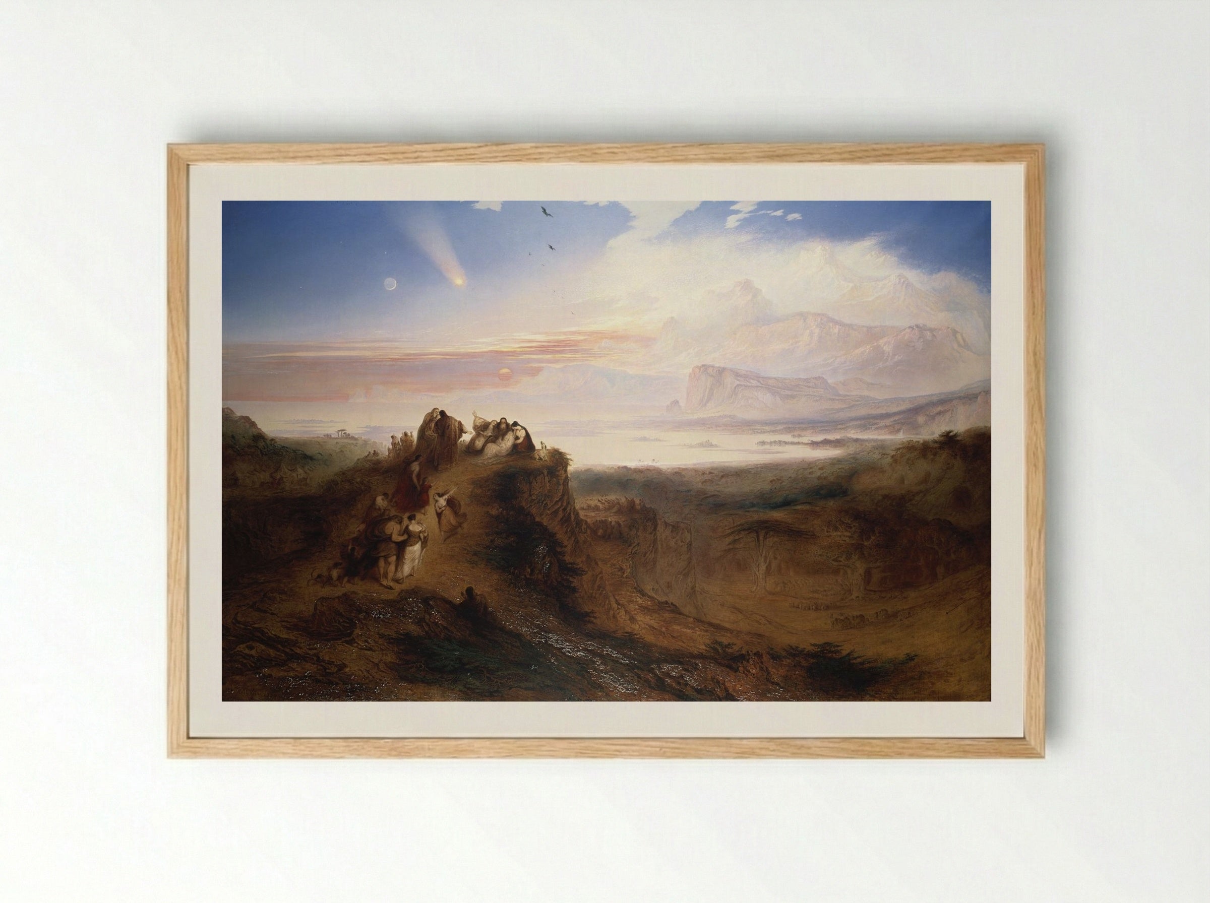 The Eve of the Deluge - John Martin - Framed Print Wood