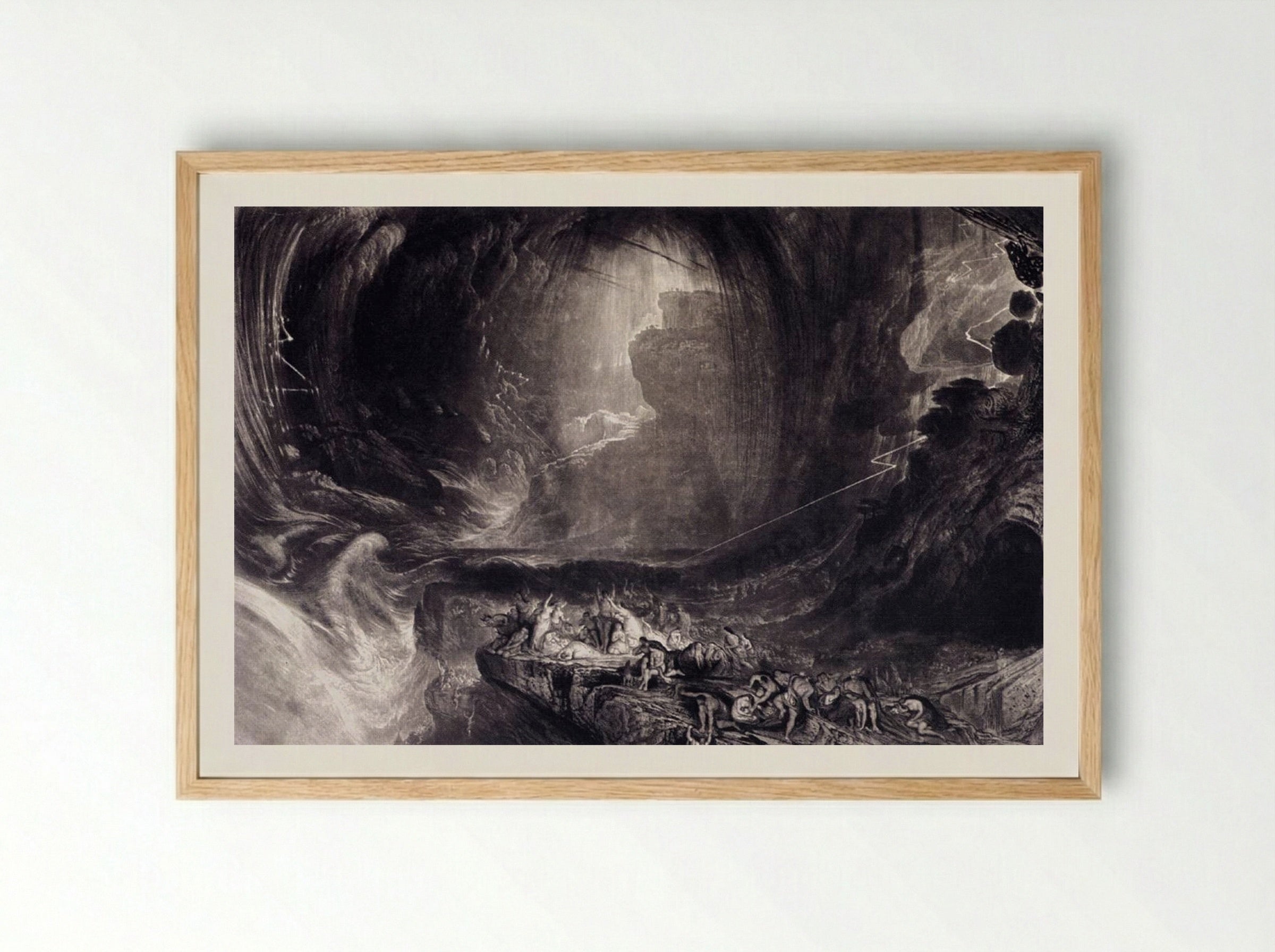 The Evening of the Deluge - John Martin - Framed Print Wood