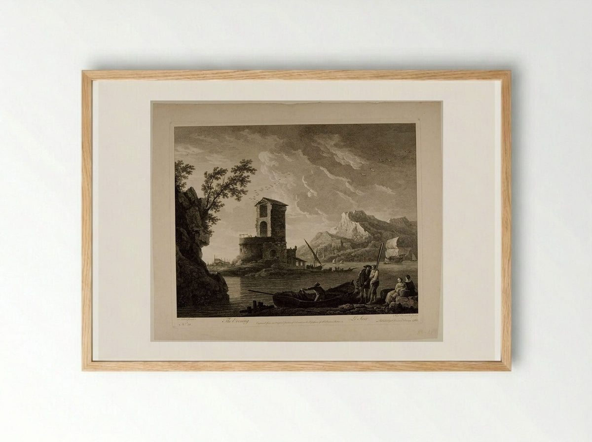 The Evening - François Vivares - Framed Print Wood