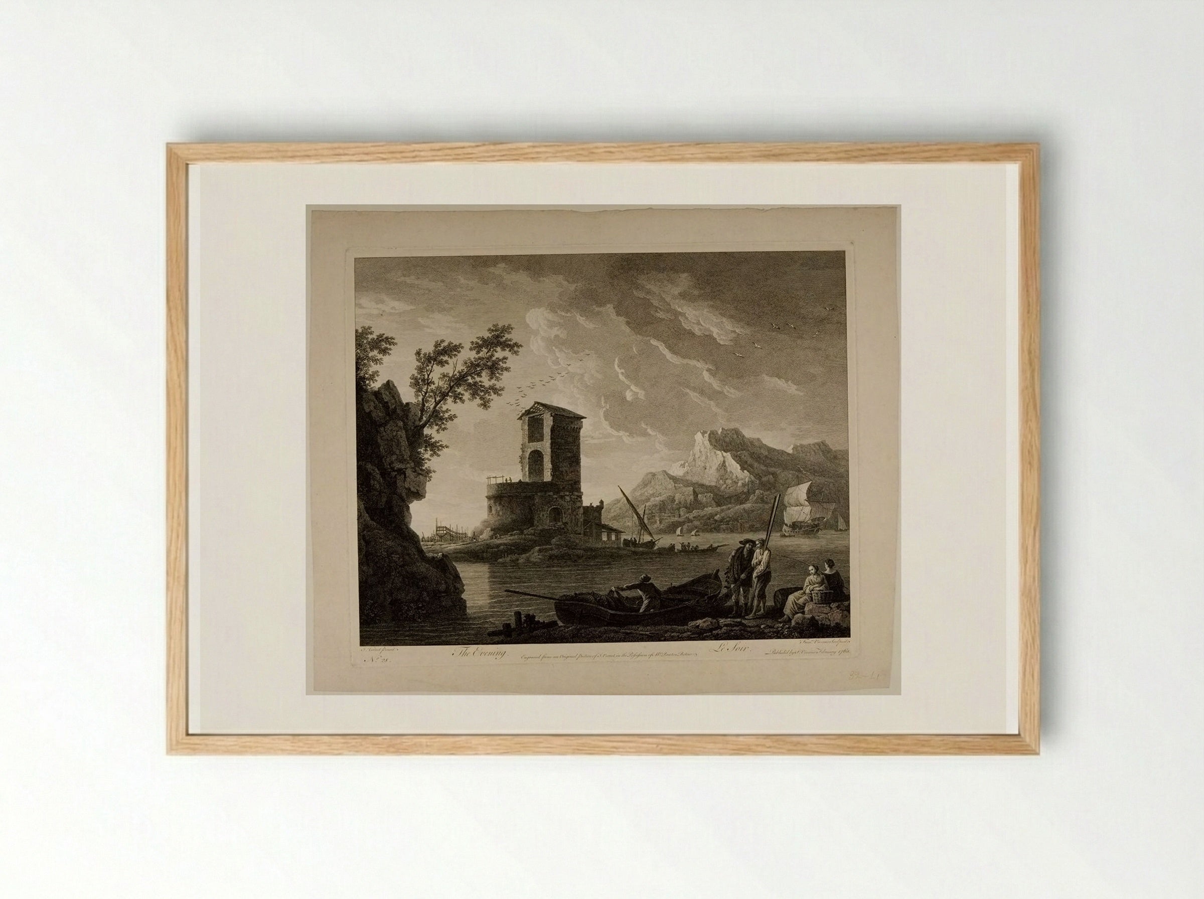 The Evening - François Vivares - Framed Print Wood