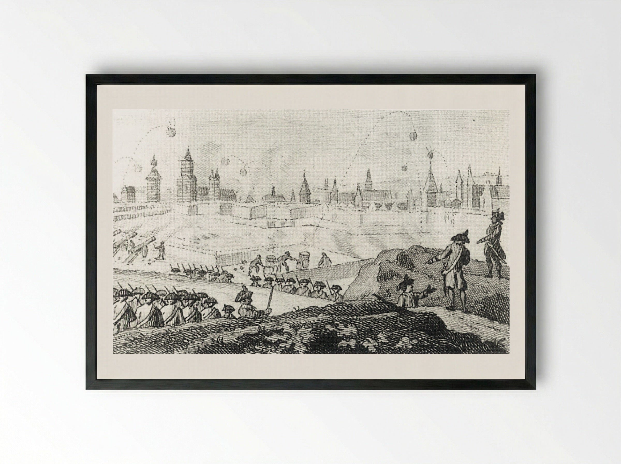 The Execution of Quirijn Dirkszoon and Lambert Jacobszoon - Jacobus Buys - Framed Print Black