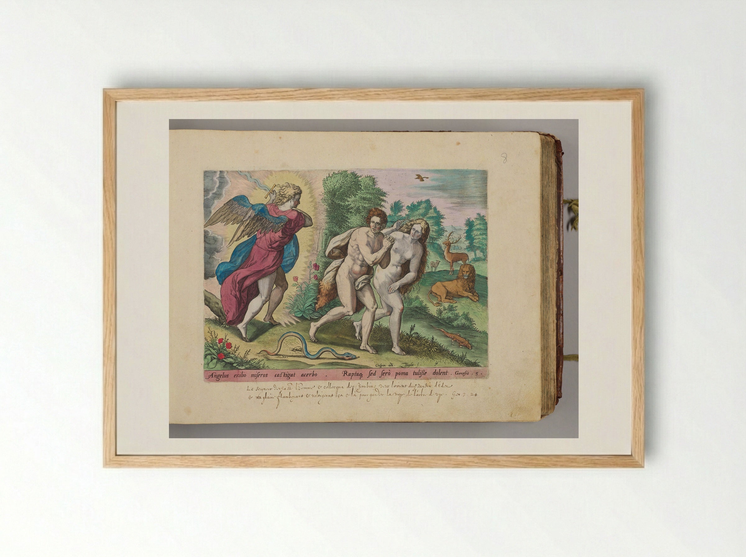 The Expulsion from Paradise - Johann Sadeler I - Framed Print Wood