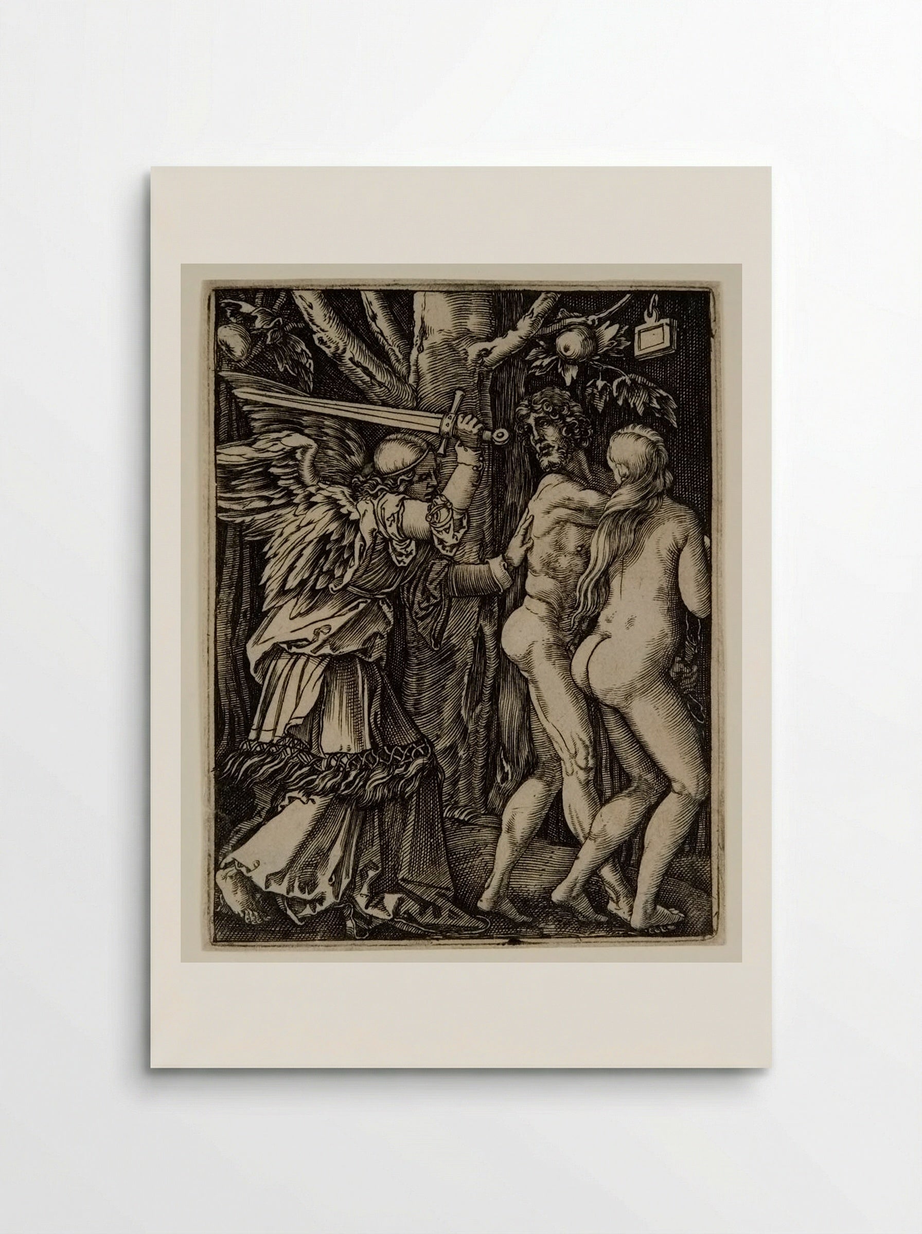 The Expulsion of Adam and Eve from Paradise - Marcantonio Raimondi - Poster