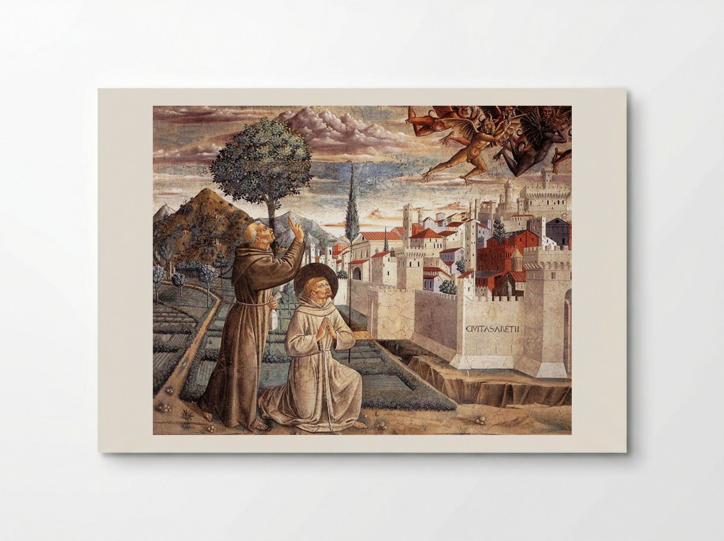 The Expulsion of the Devils from Arezzo - Benozzo Gozzoli - Poster