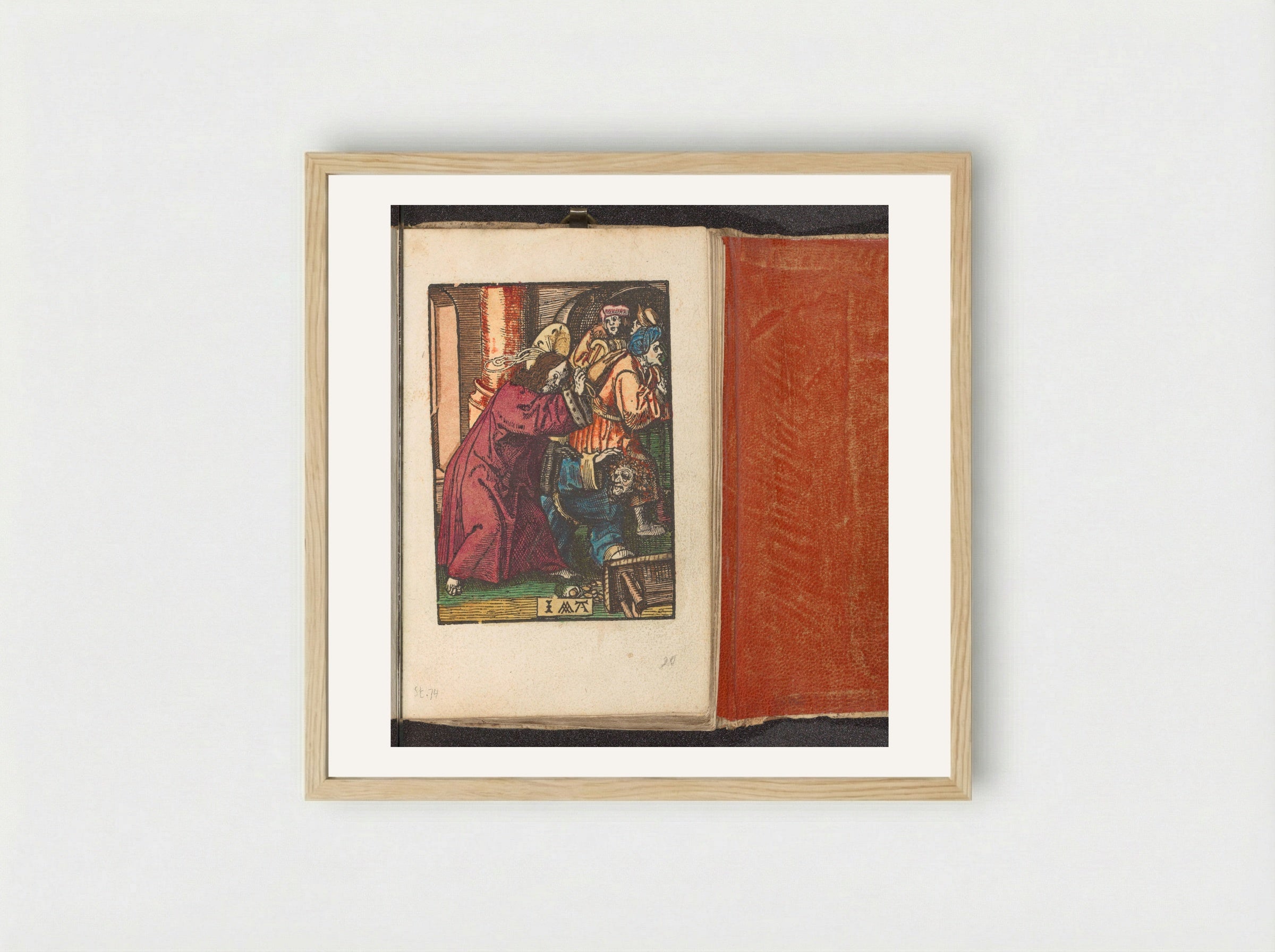 The Expulsion of the Money Changers - Doen Pietersz. - Framed Print Wood