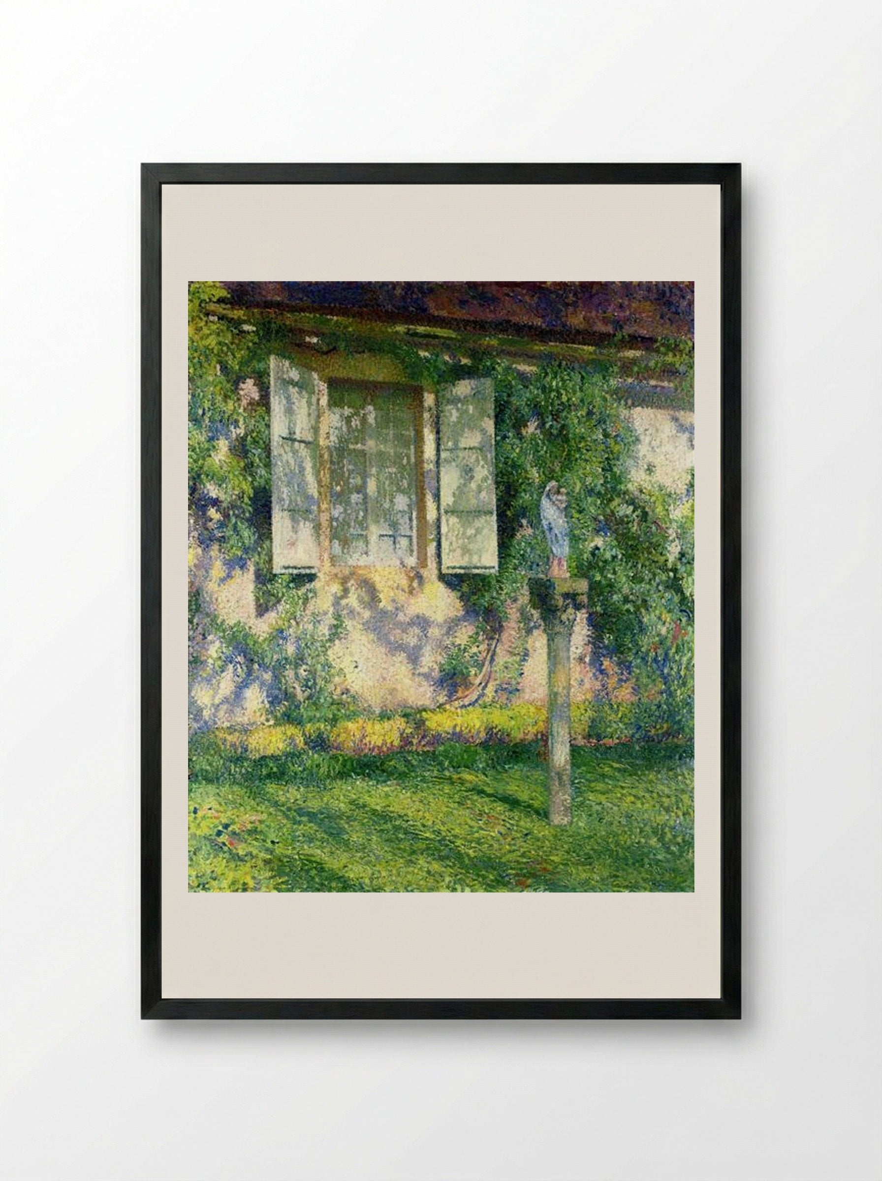 The Facade of Marquayrol - Henri Martin - Framed Print Black