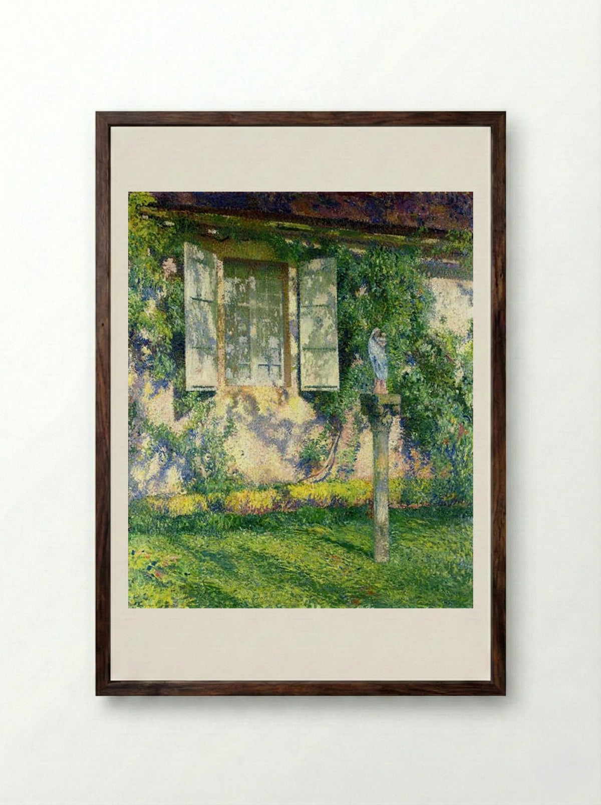 The Facade of Marquayrol - Henri Martin - Framed Print Dark Wood