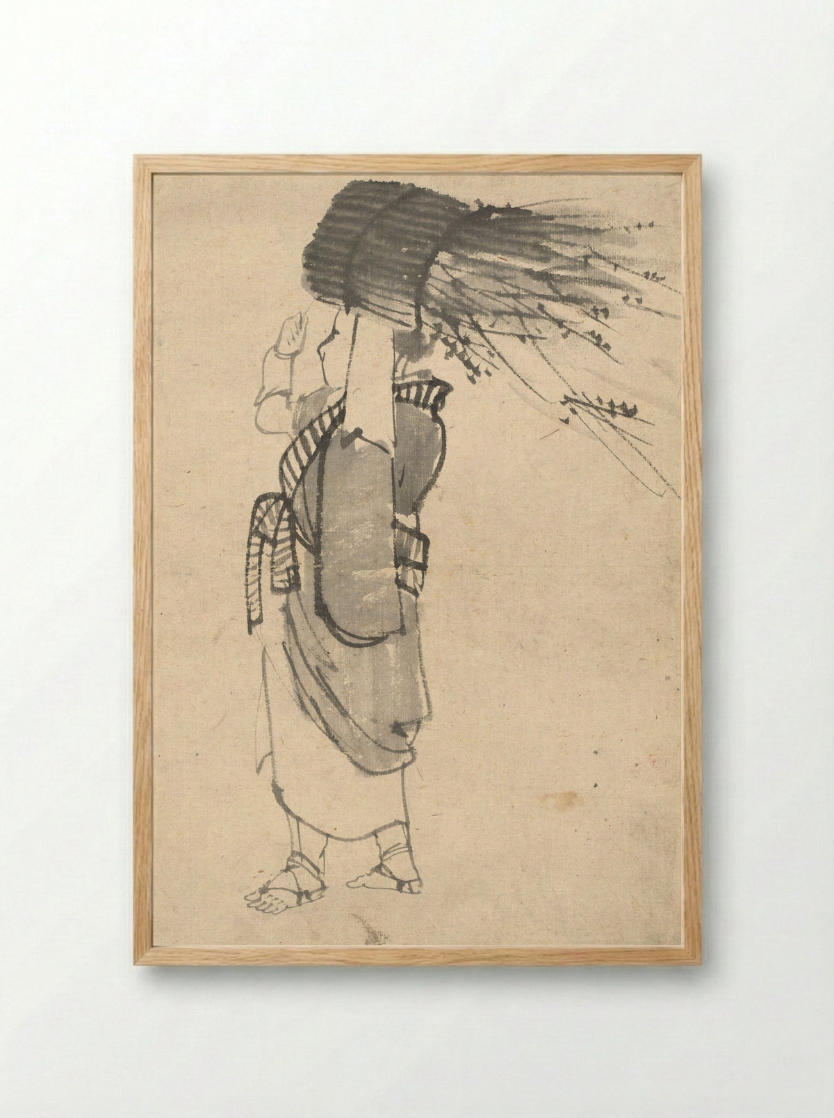 The Faggot Bearer - Kono Bairei - Framed Print Wood