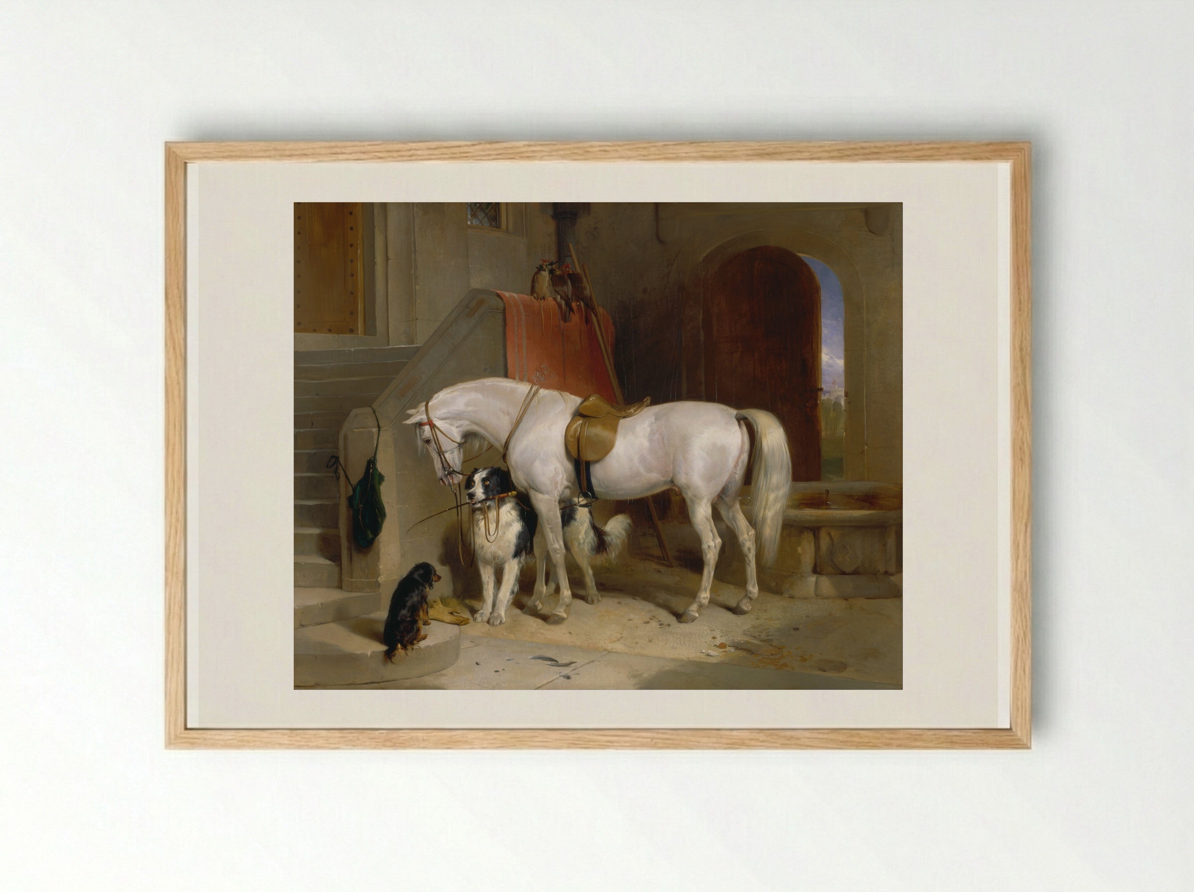 The Falcon - Edwin Henry Landseer - Framed Print Wood
