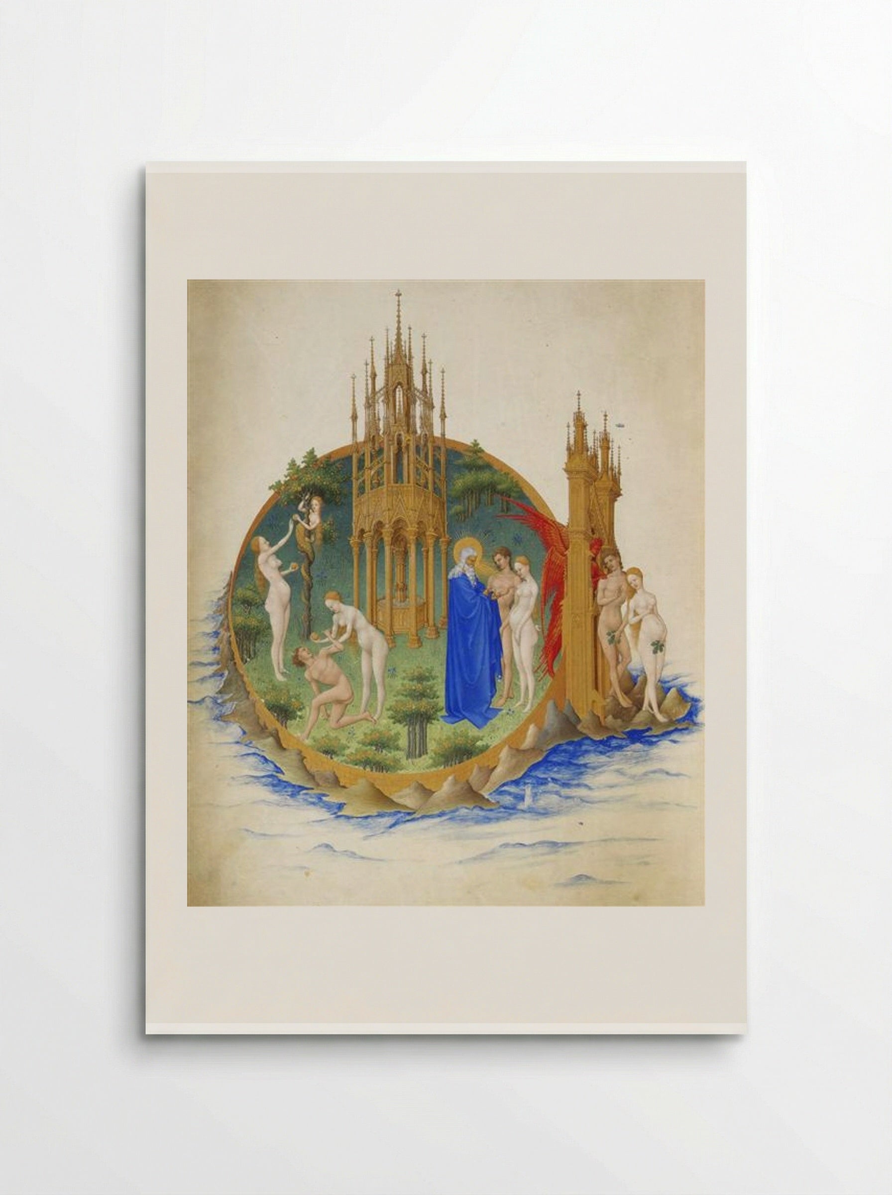 The Fall and the Expulsion from Paradise - Limbourg brothers - Poster