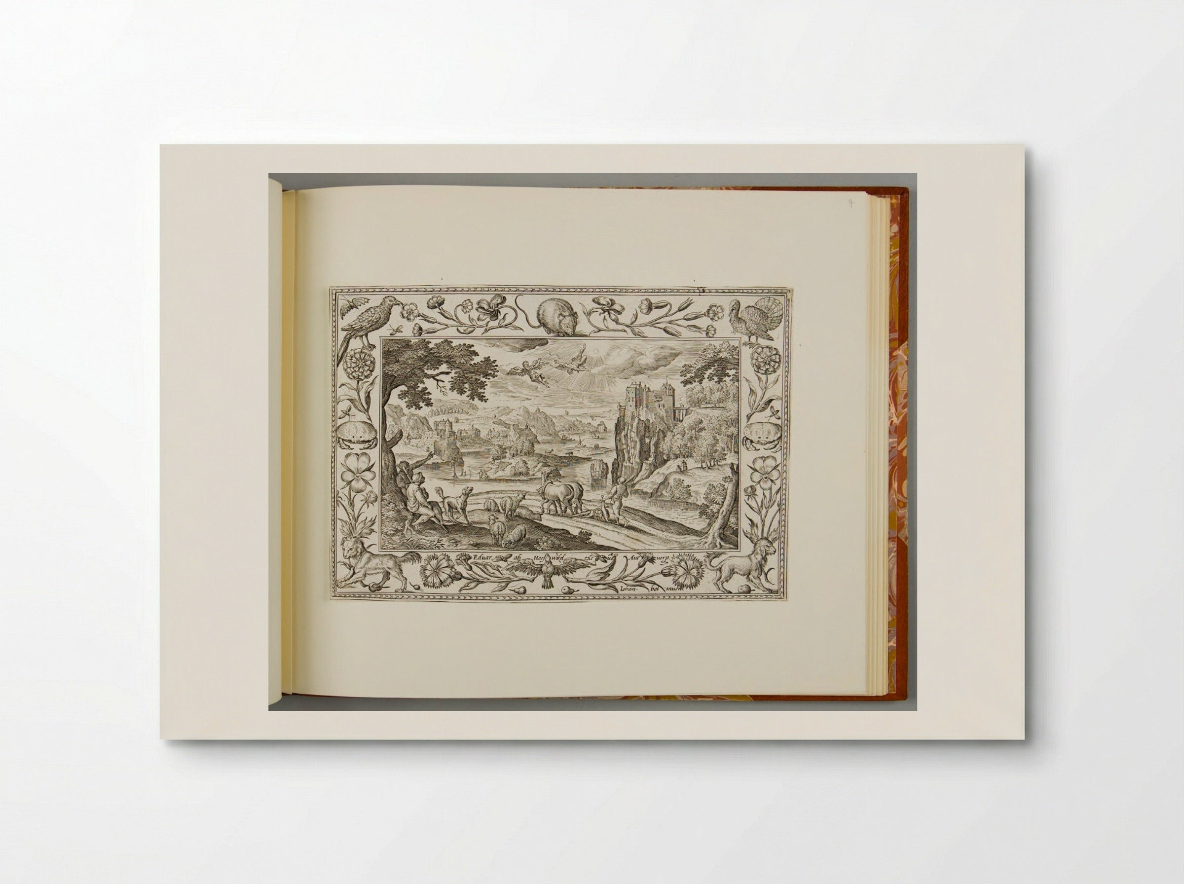 The Fall of Icarus, with Mouse, Turkey, Crab, and Spaniel - Adriaen Collaert - Poster