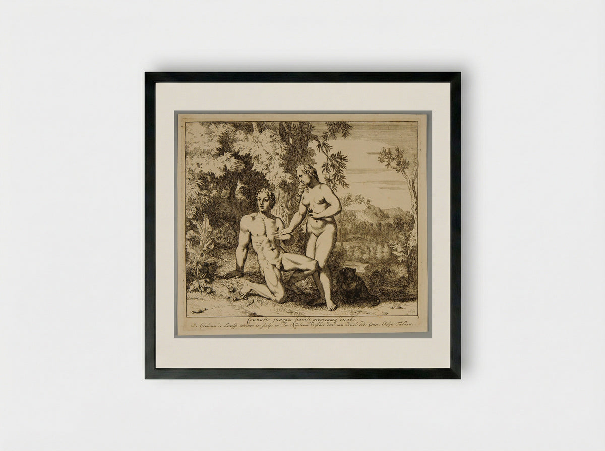 The Fall of Man - Gérard de Lairesse - Framed Print Black