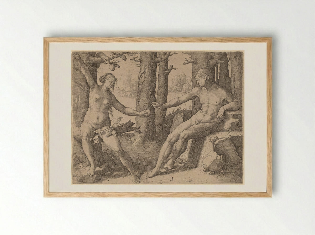 The Fall of Man - Lucas van Leyden - Framed Print Wood