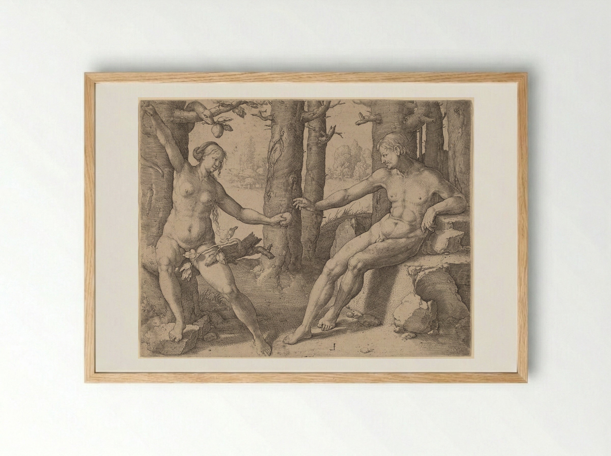 The Fall of Man - Lucas van Leyden - Framed Print Wood