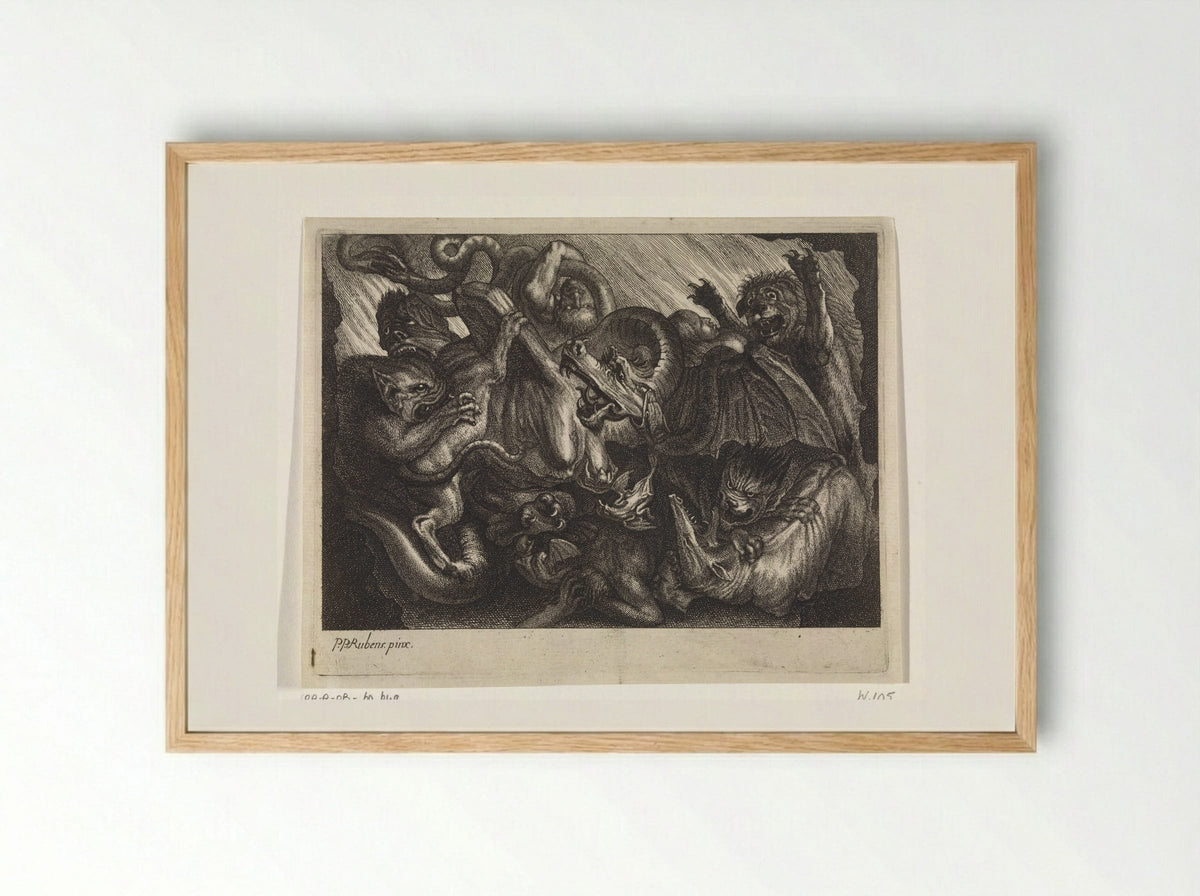 The Fall of the Damned - Jonas Suyderhoef - Framed Print Wood
