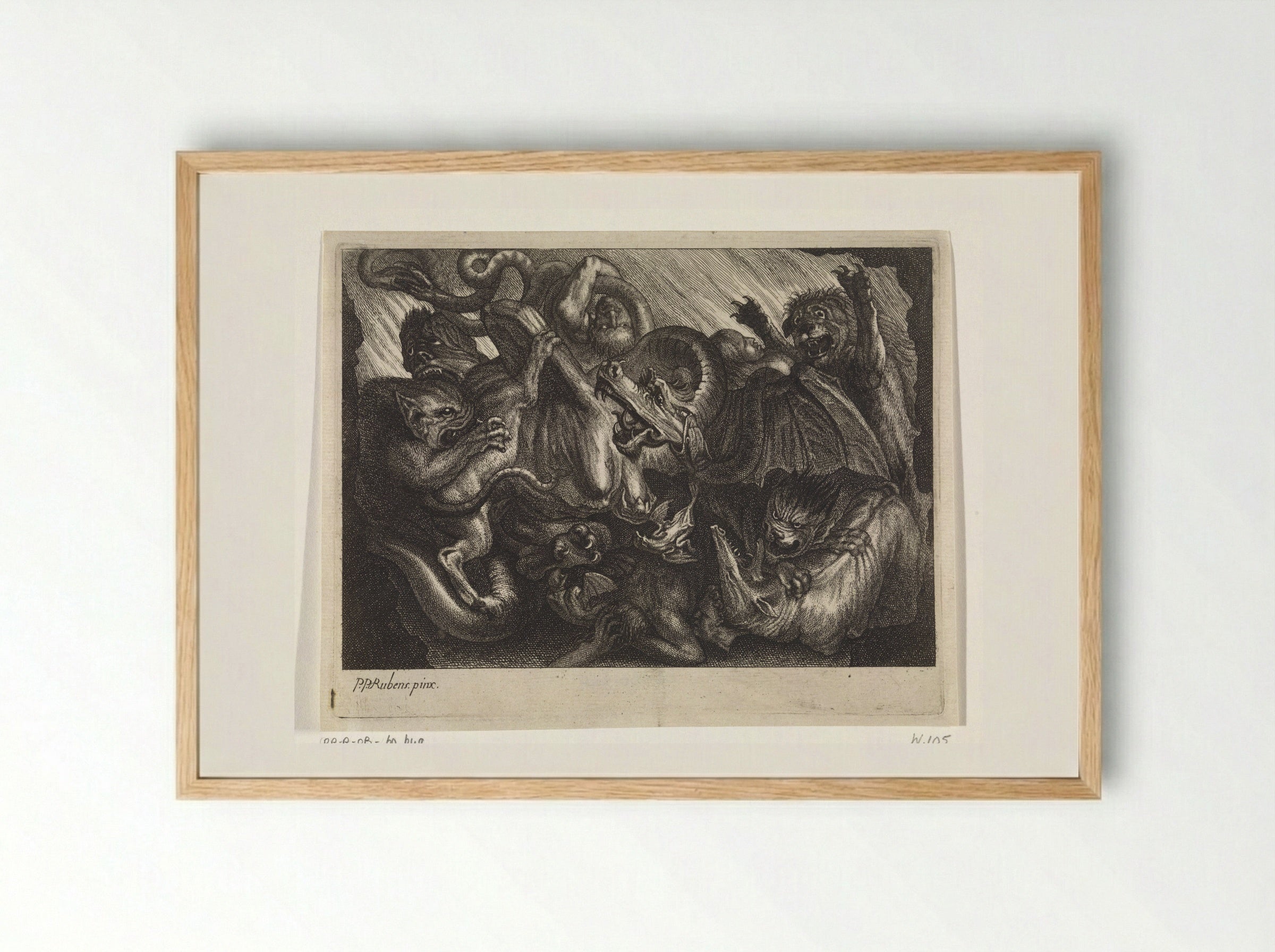 The Fall of the Damned - Jonas Suyderhoef - Framed Print Wood