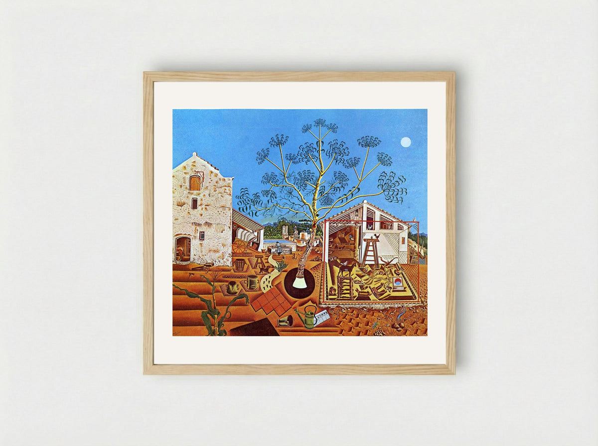 The Farm - Joan Miró - Framed Print Wood