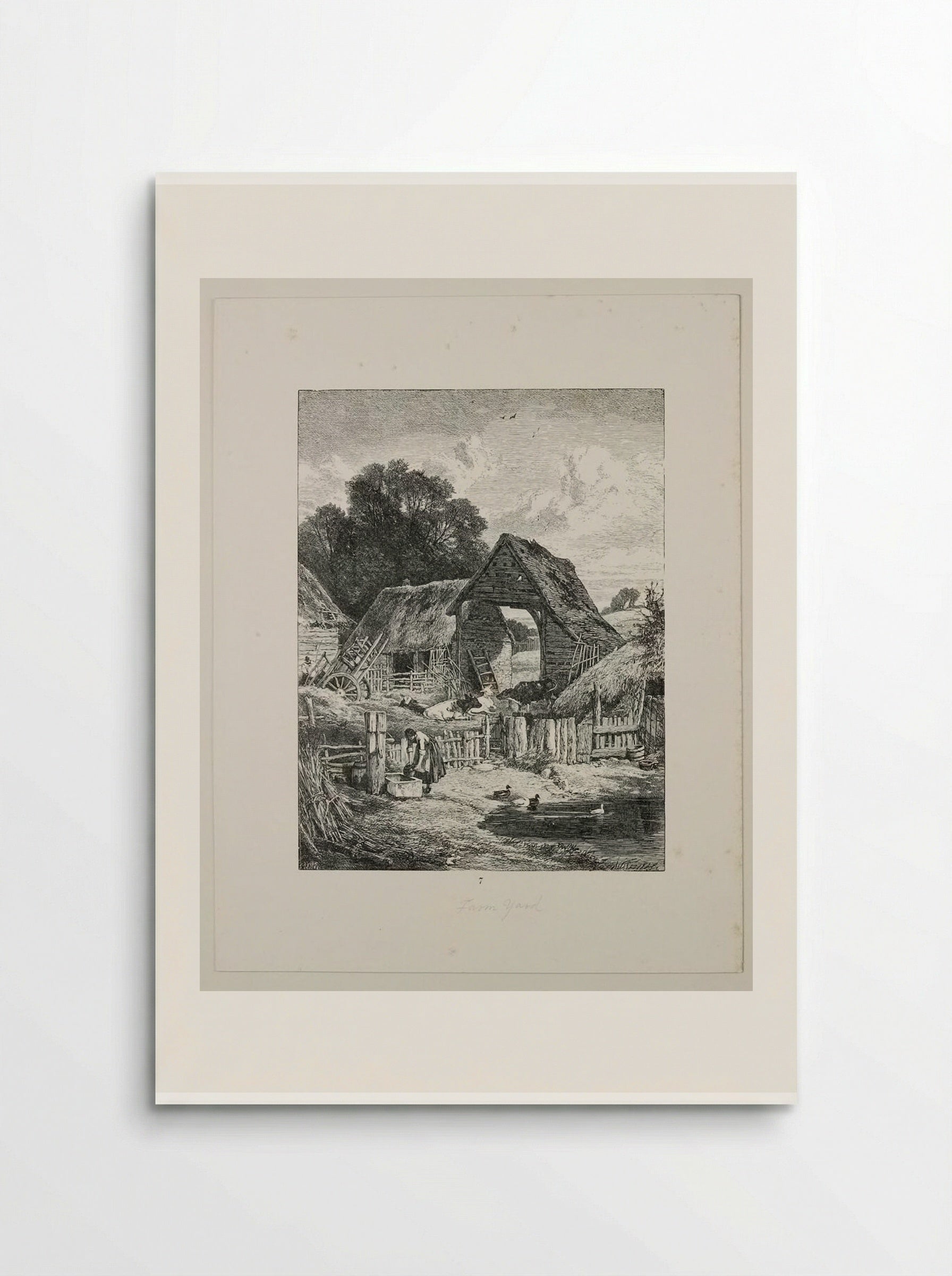 The Farmyard - Edward Dalziel - Poster