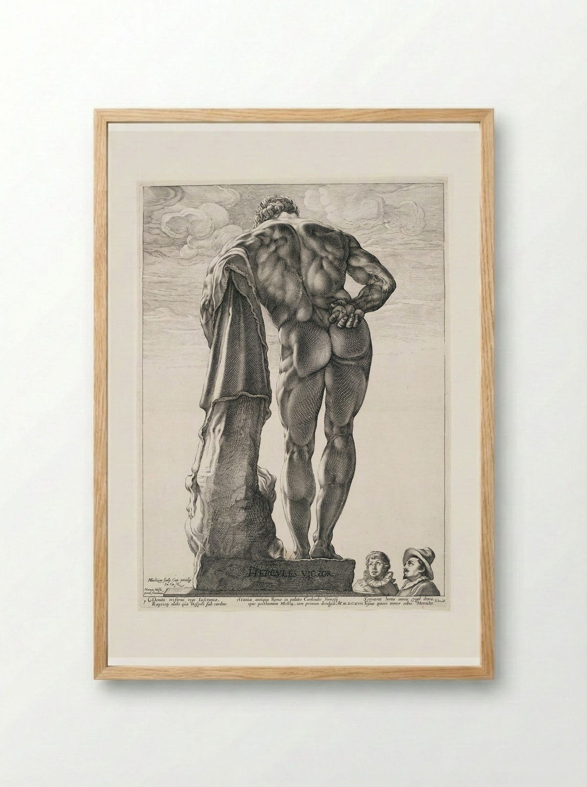 The Farnesian Hercules - Hendrick Goltzius - Framed Print Wood