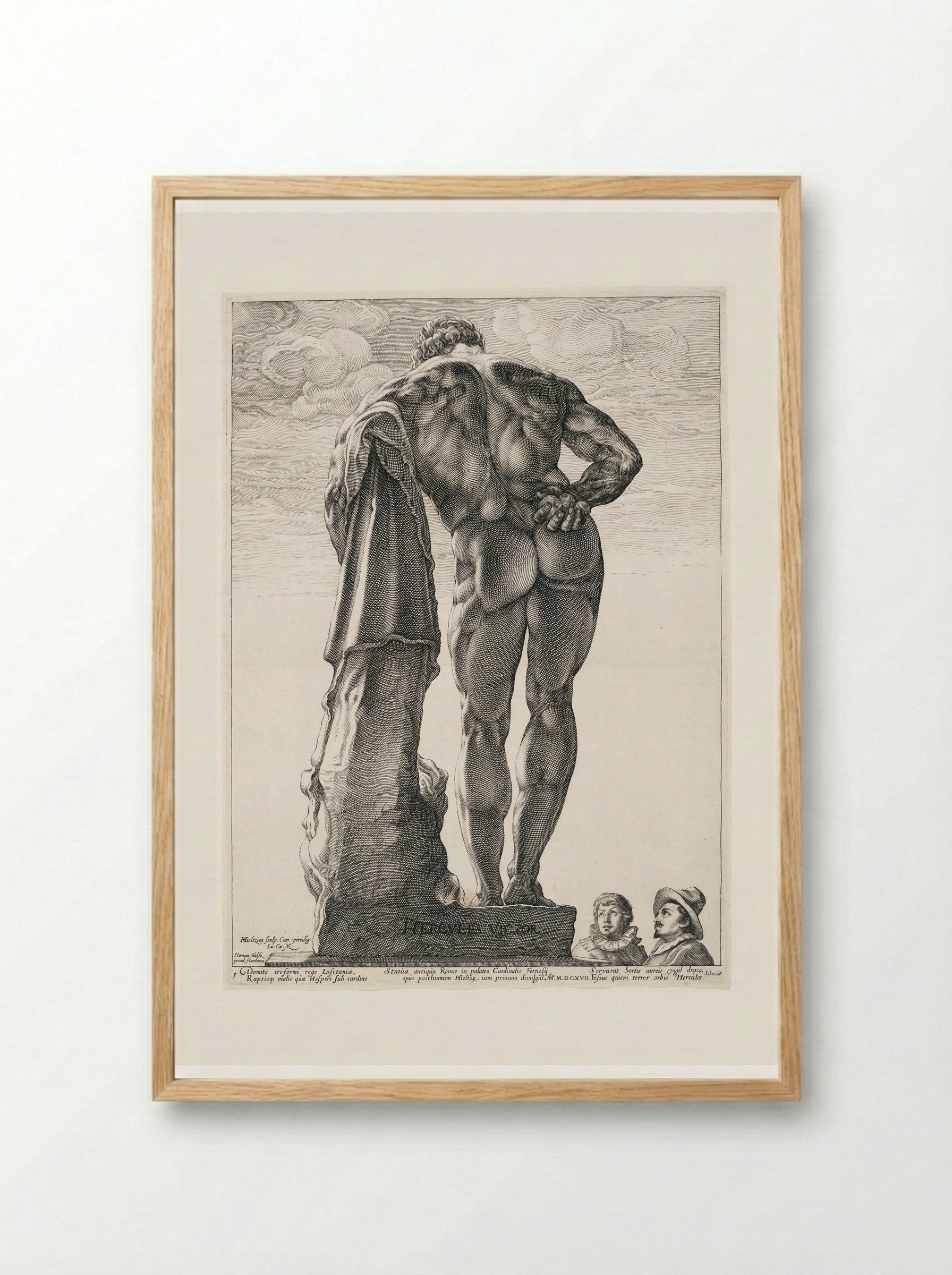 The Farnesian Hercules - Hendrick Goltzius - Framed Print Wood
