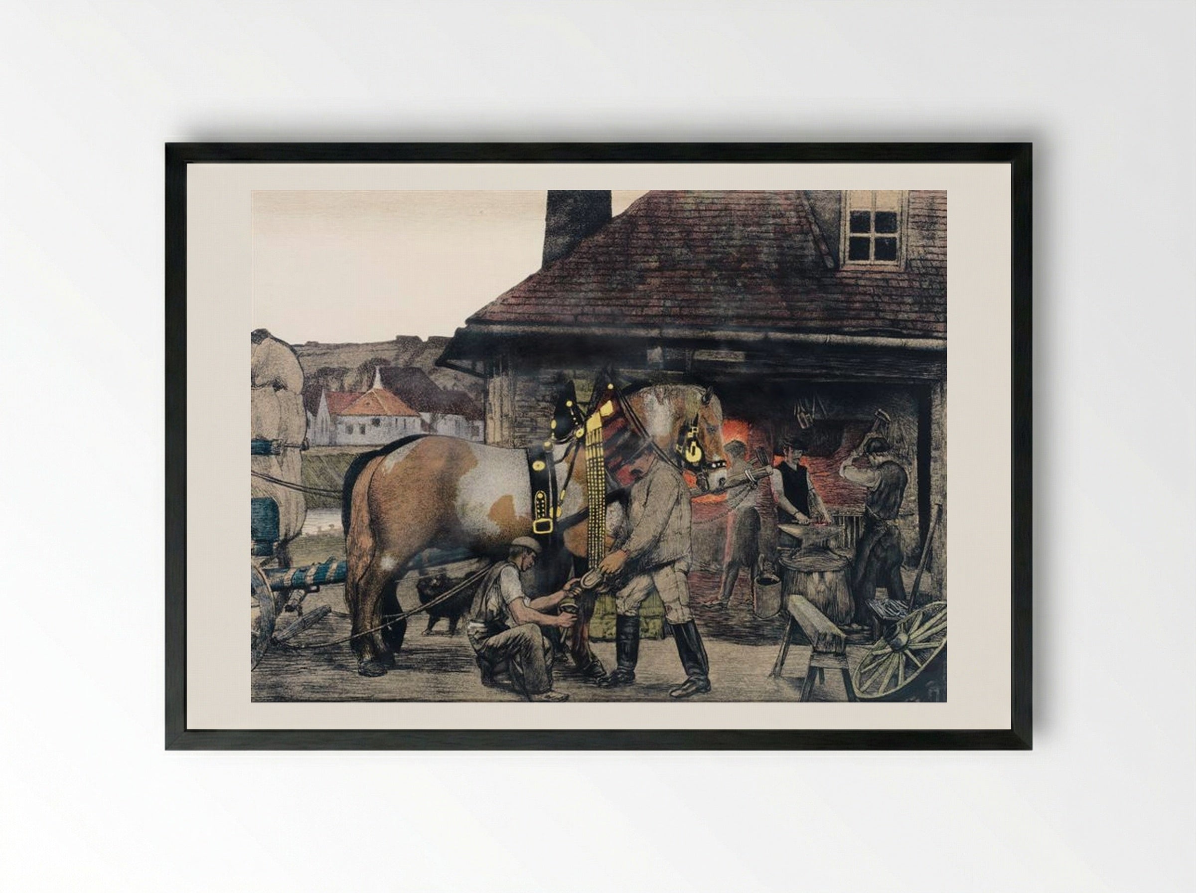 The Farrier - Max Kurzweil - Framed Print Black