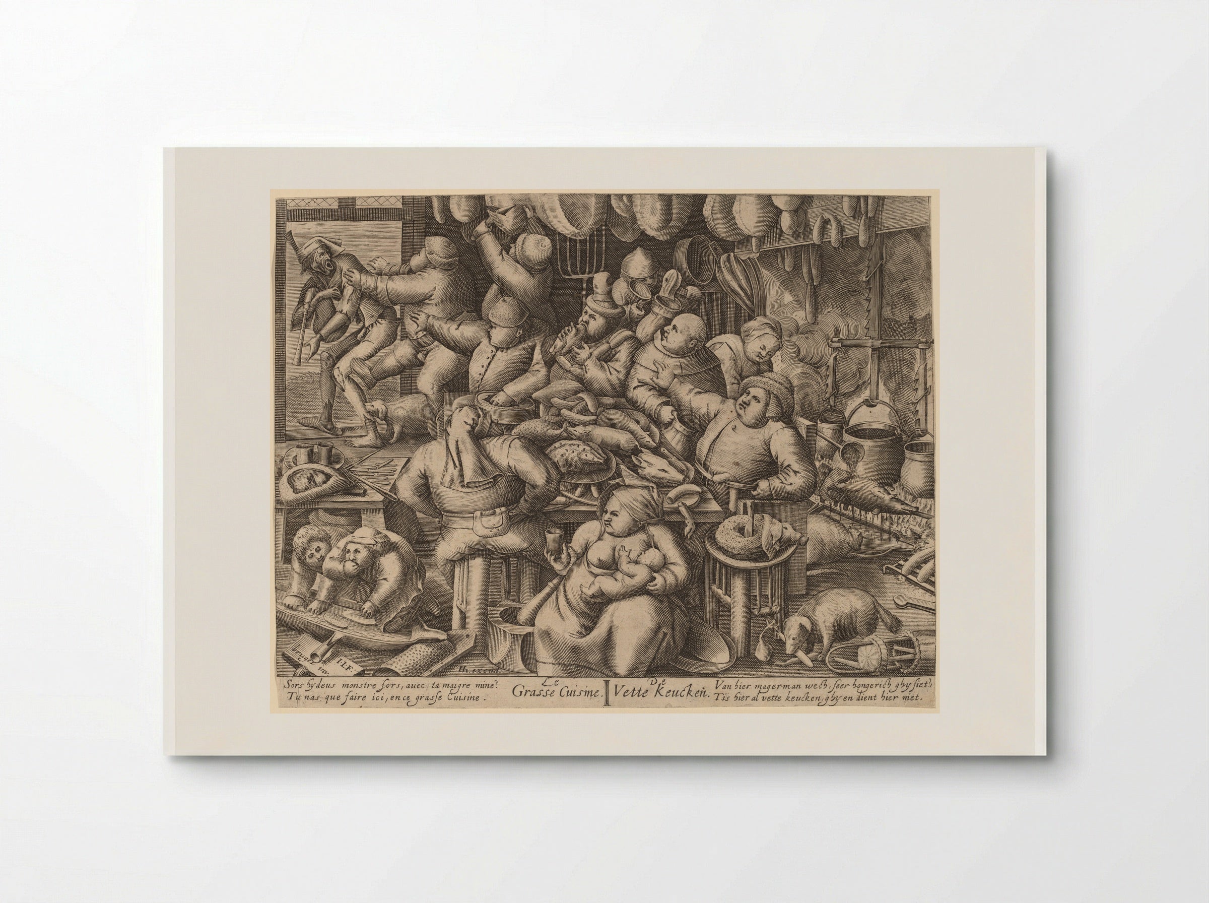The Fat Kitchen - Pieter Bruegel the Elder - Poster