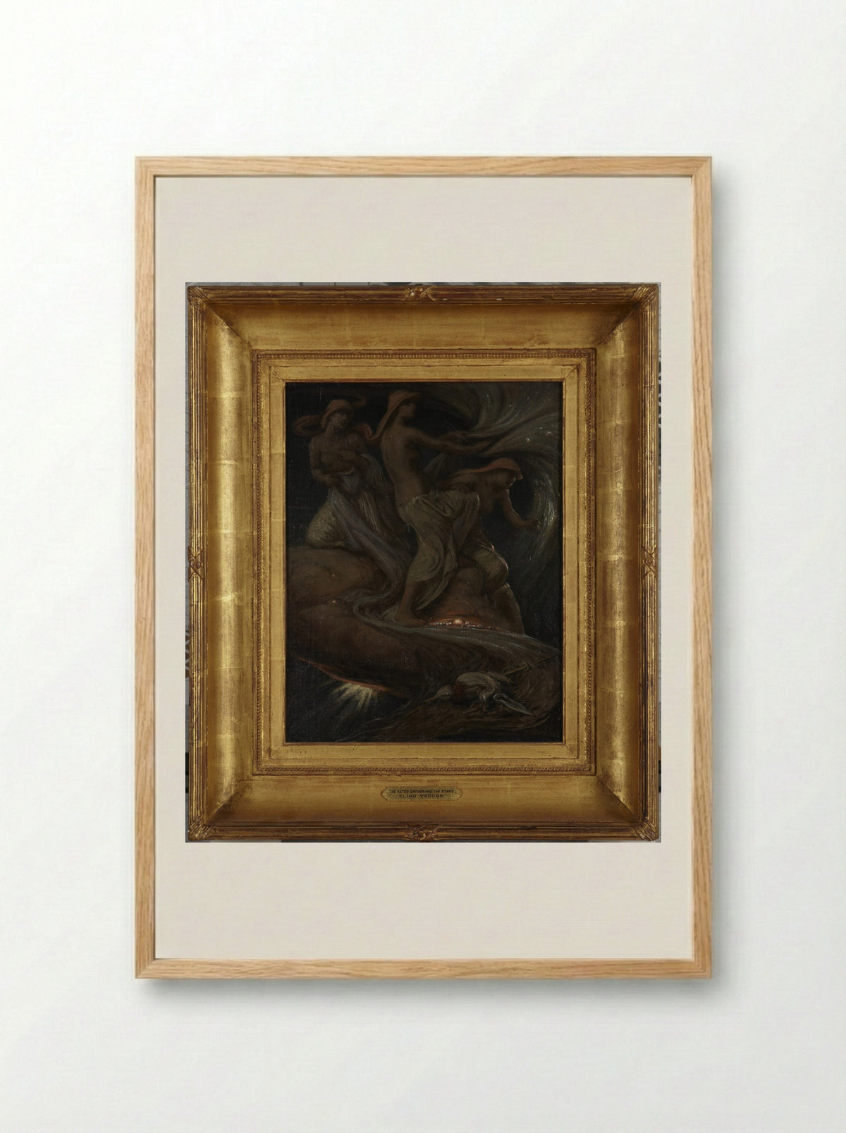 The Fates Gathering in the Stars - Elihu Vedder - Framed Print Wood