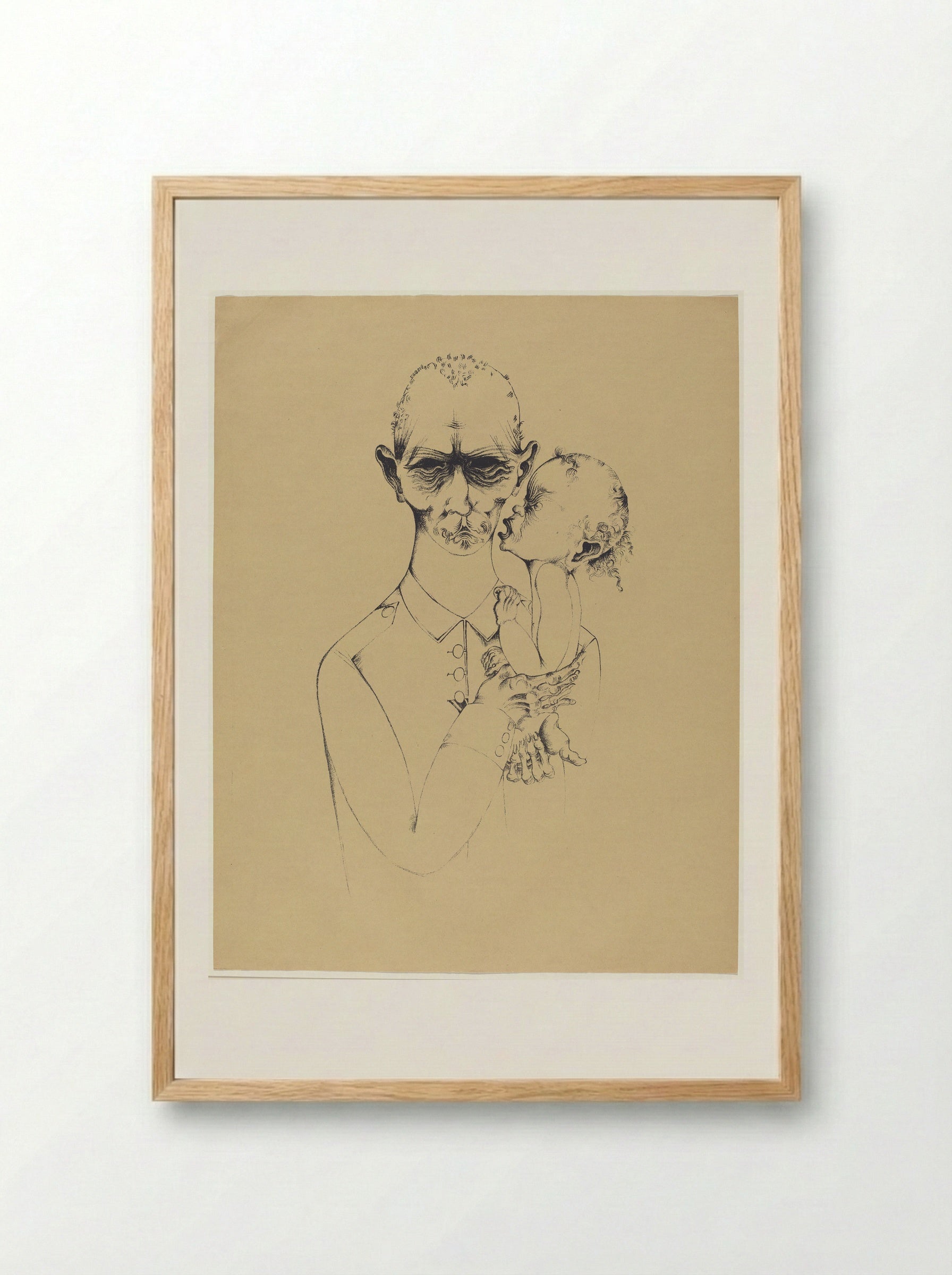 The Father - Heinrich Hoerle - Framed Print Wood