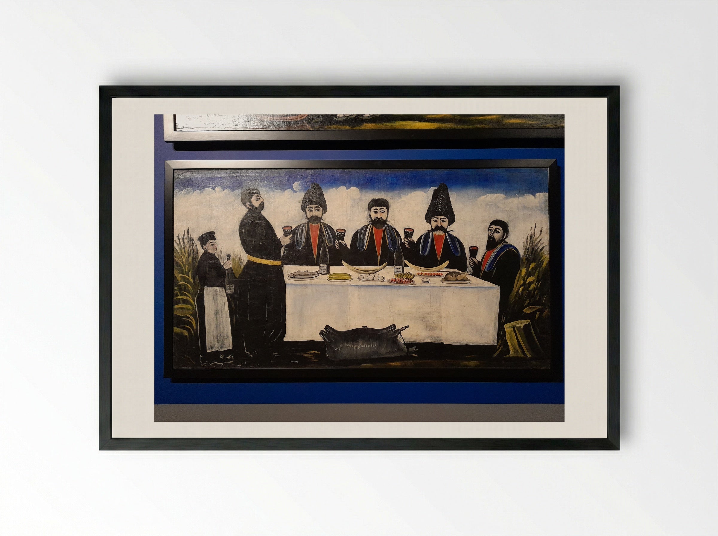 The Feast of Five Princes - Niko Pirosmani - Framed Print Black
