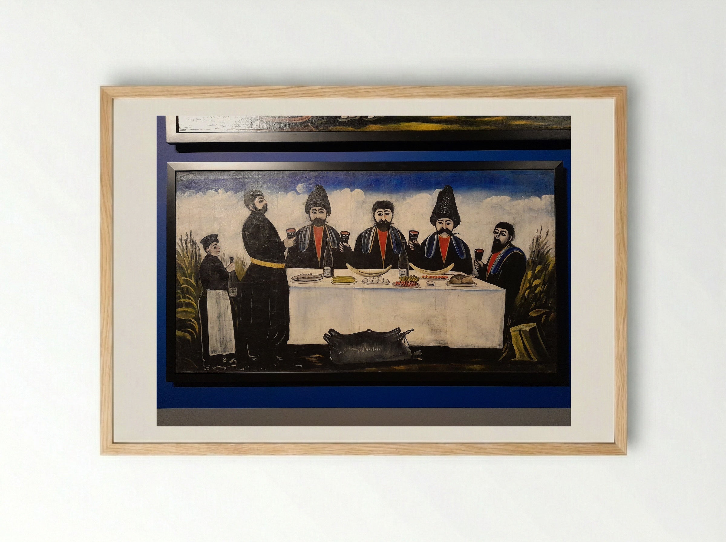 The Feast of Five Princes - Niko Pirosmani - Framed Print Wood