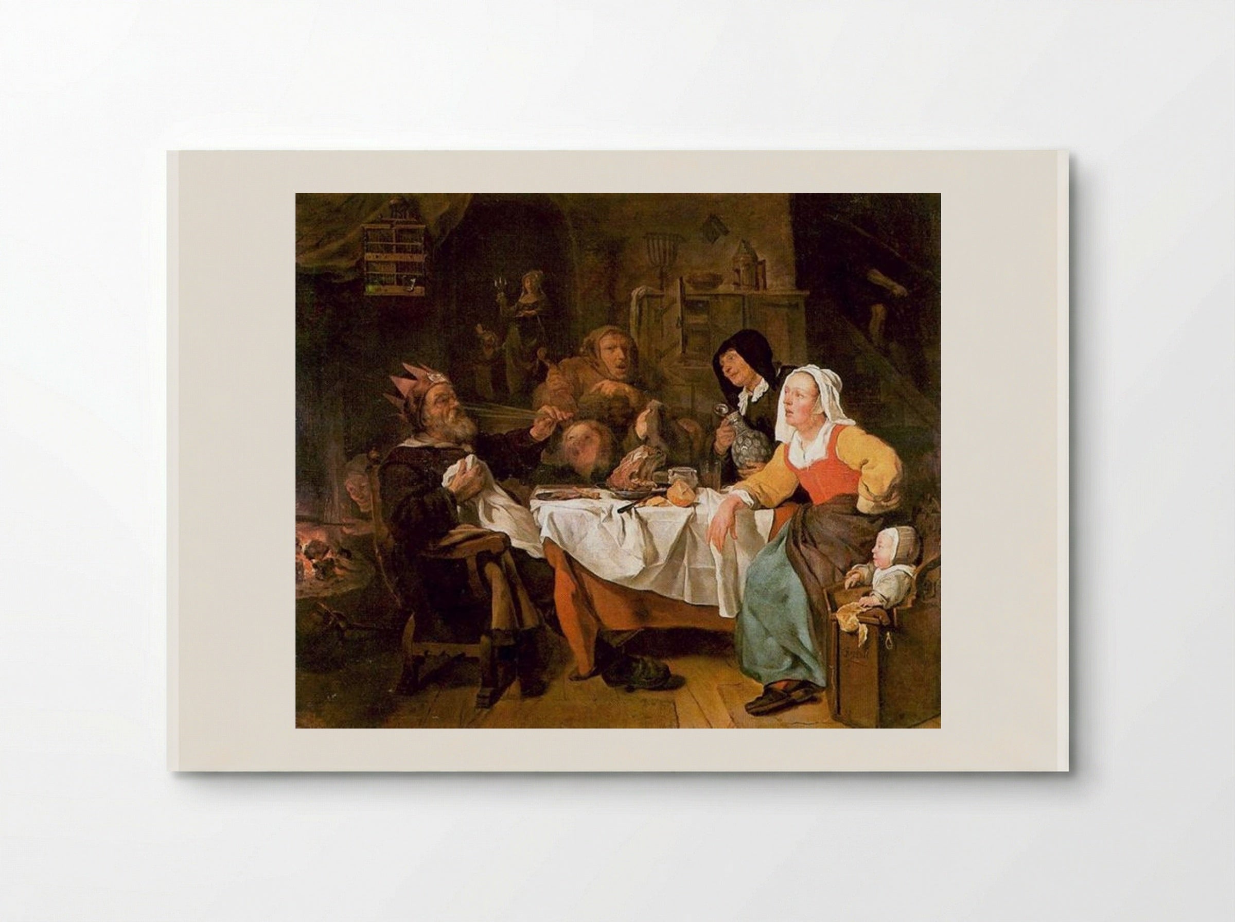 The Feast of the Bean King - Gabriel Metsu - Poster