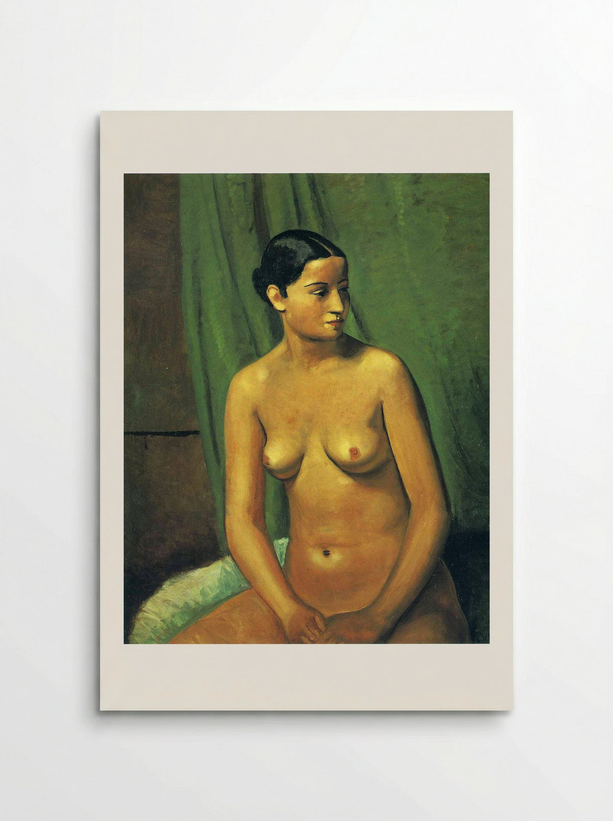 The Female Nude in Front of a Green Hanging - André Derain - Poster