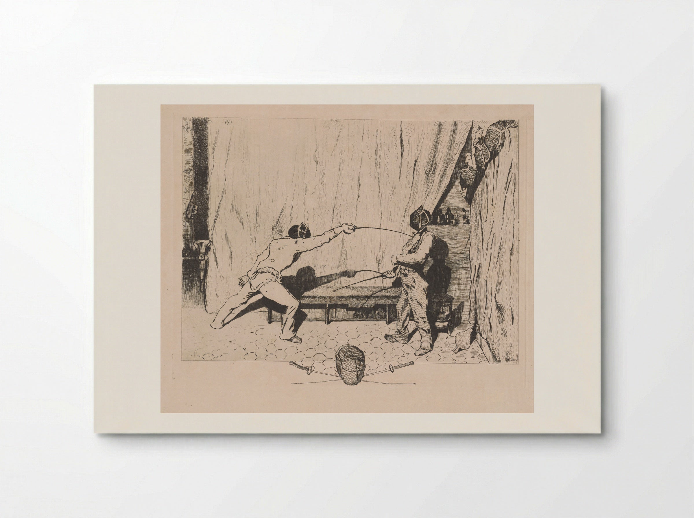 The Fencing Room - Jules de Goncourt - Poster