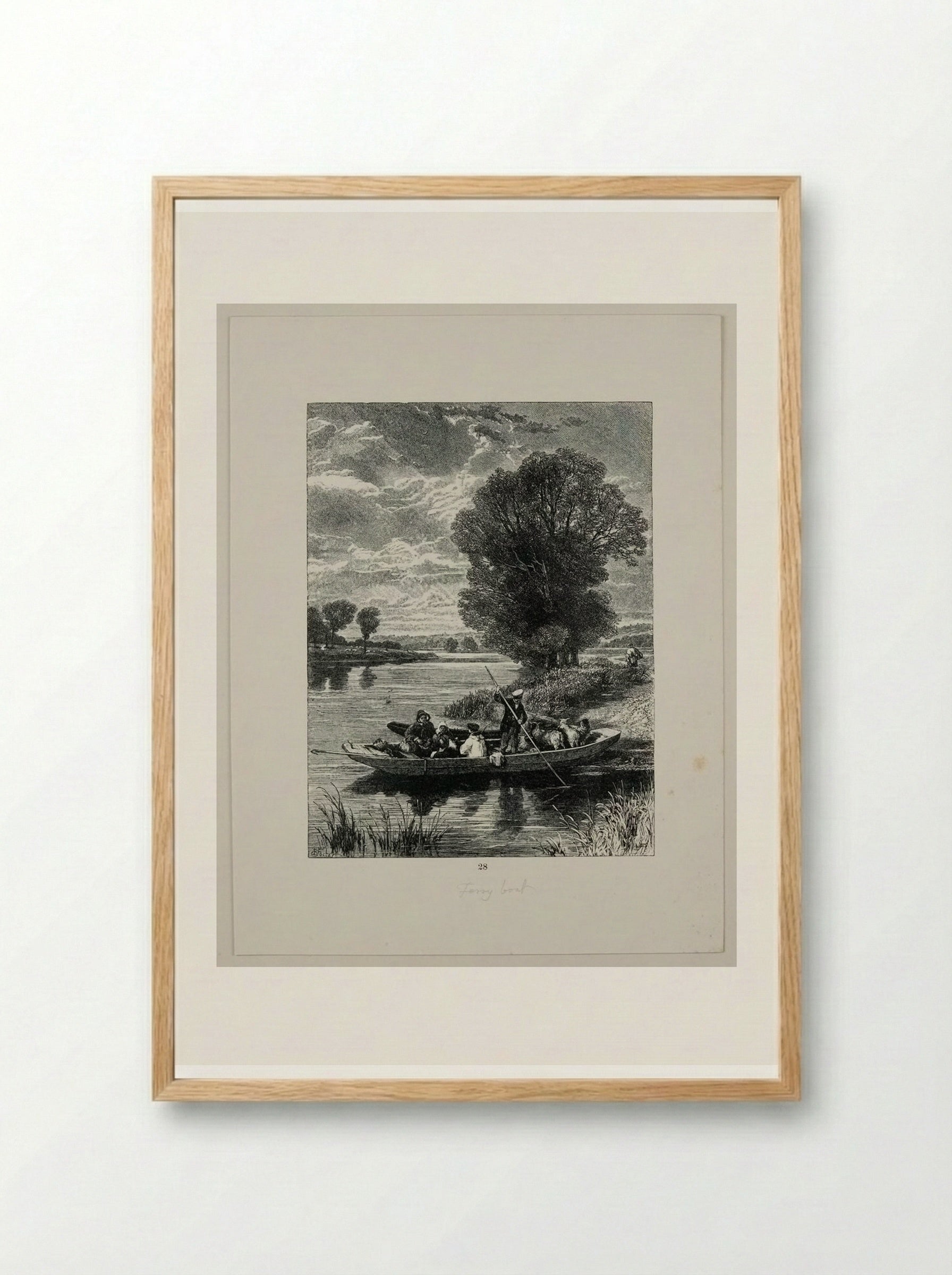 The Ferry-boat - Edward Dalziel - Framed Print Wood