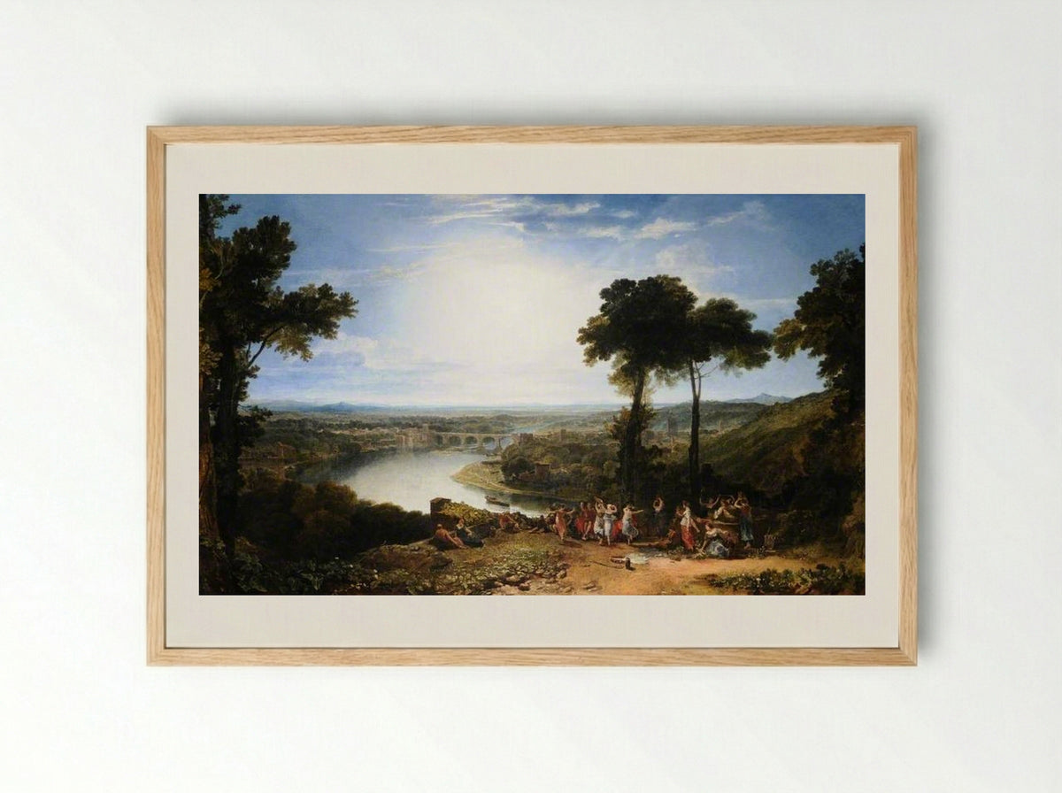 The Festival of the Opening of the Vintage, Macon - J.M.W. Turner - Framed Print Wood