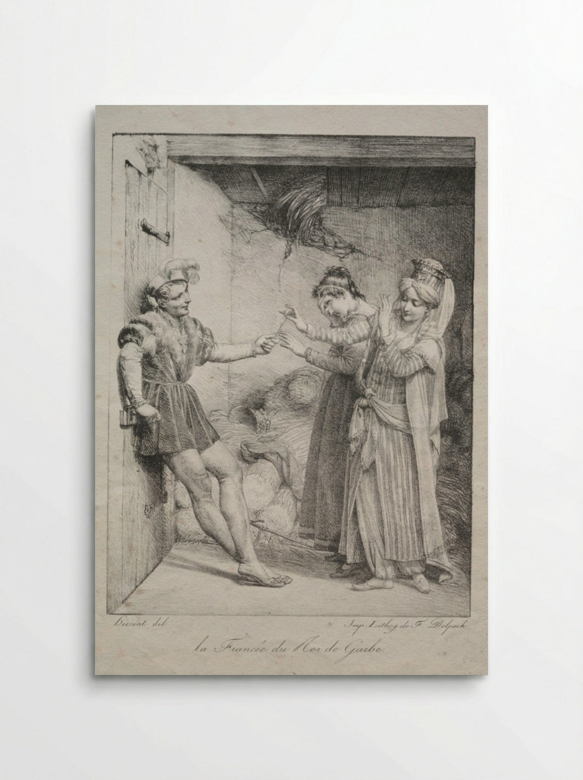 The Fiancée of the King of Garbe - Louis Hersent - Poster