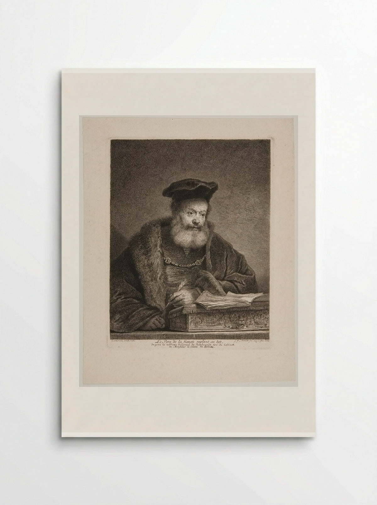 The Fiancée's Father Arranging Her Dowry - Georg Friedrich Schmidt - Poster