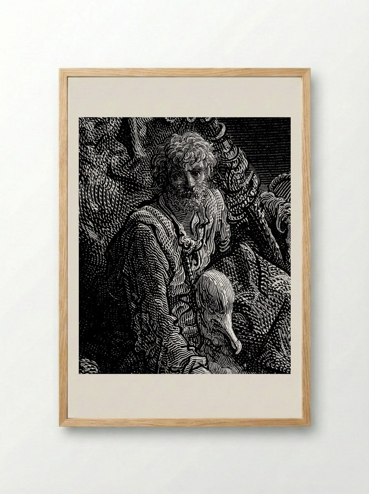 The Fiery Serpents - Gustave Doré - Framed Print Wood