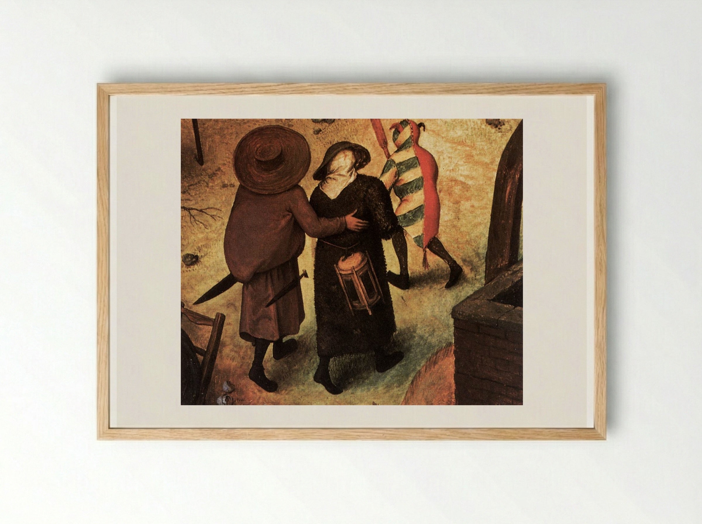 The Fight between Carnival and Lent - Pieter Bruegel the Elder - Framed Print Wood
