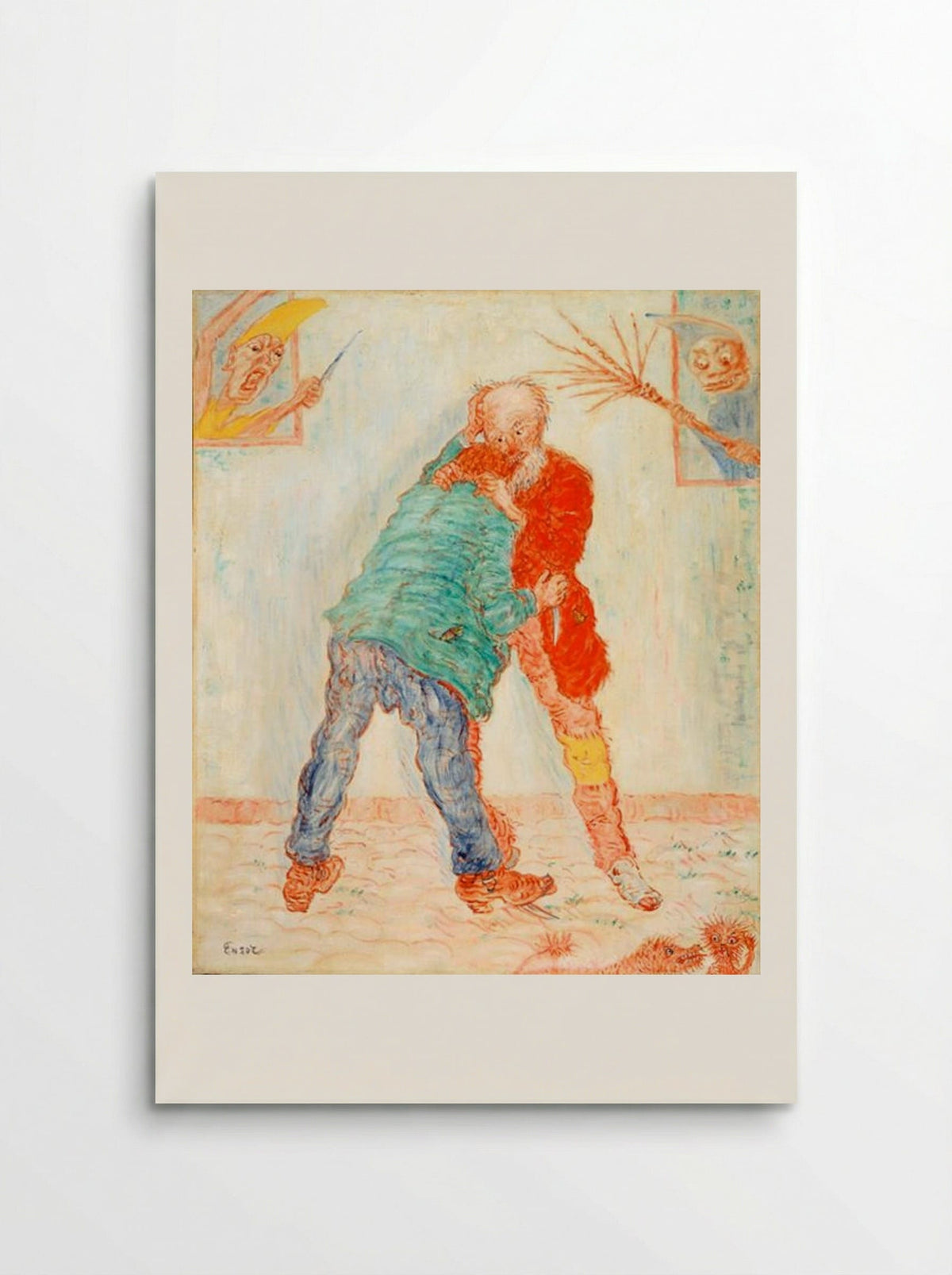 The Fight - James Ensor - Poster