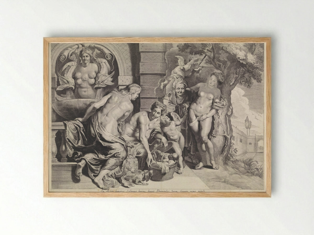 The Finding of Erichthonius - Peter Paul Rubens - Framed Print Wood