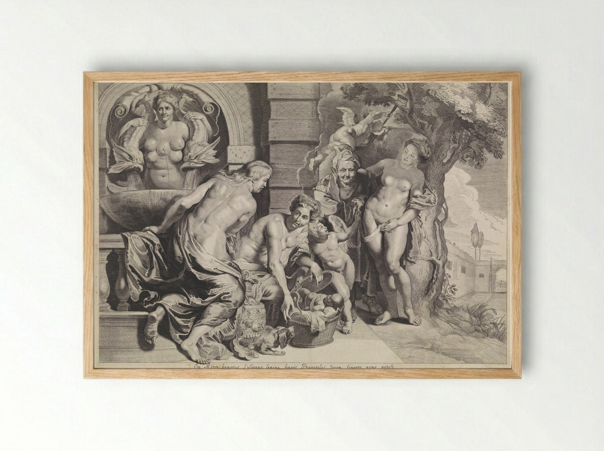 The Finding of Erichthonius - Peter Paul Rubens - Framed Print Wood