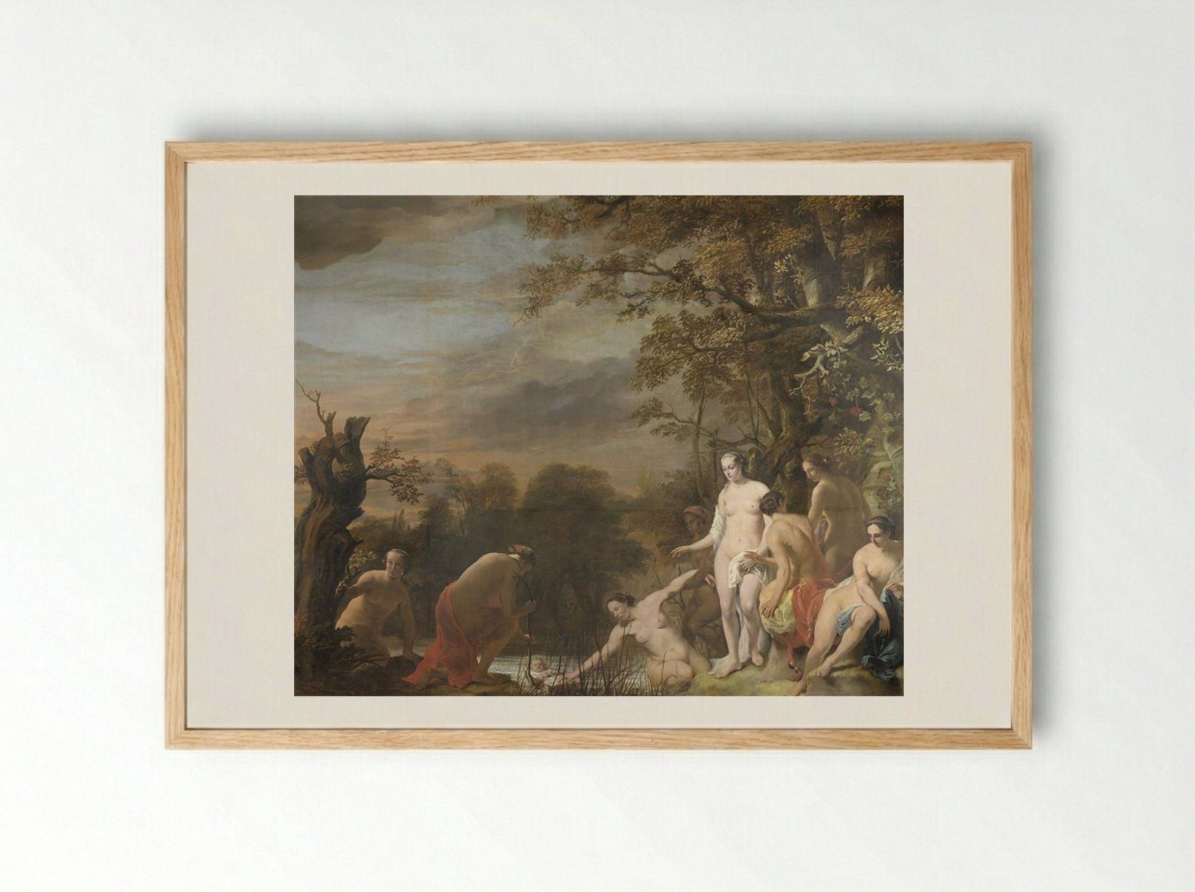 The Finding of Moses - Ferdinand Bol - Framed Print Wood