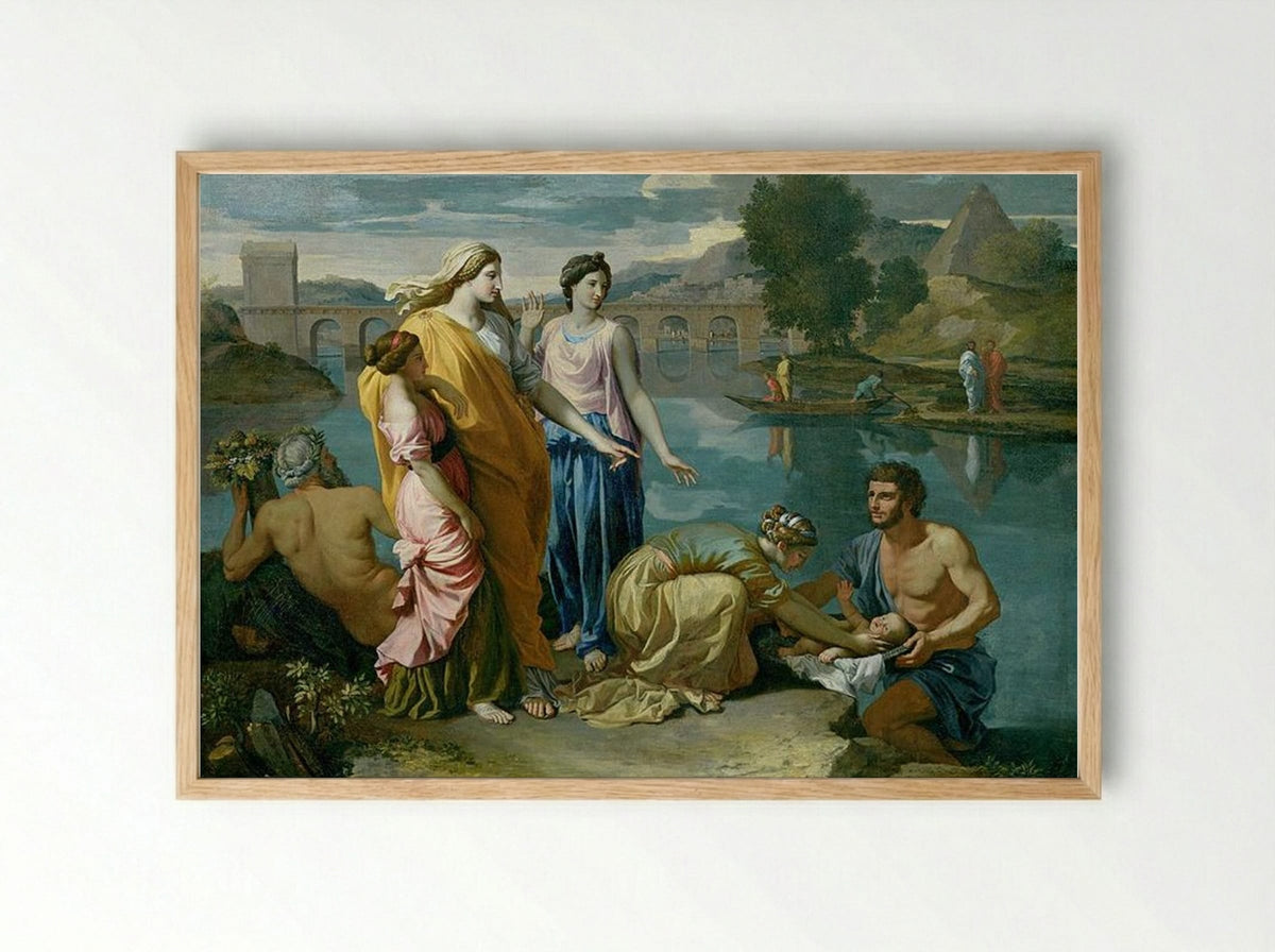 The Finding of Moses - Nicolas Poussin - Framed Print Wood