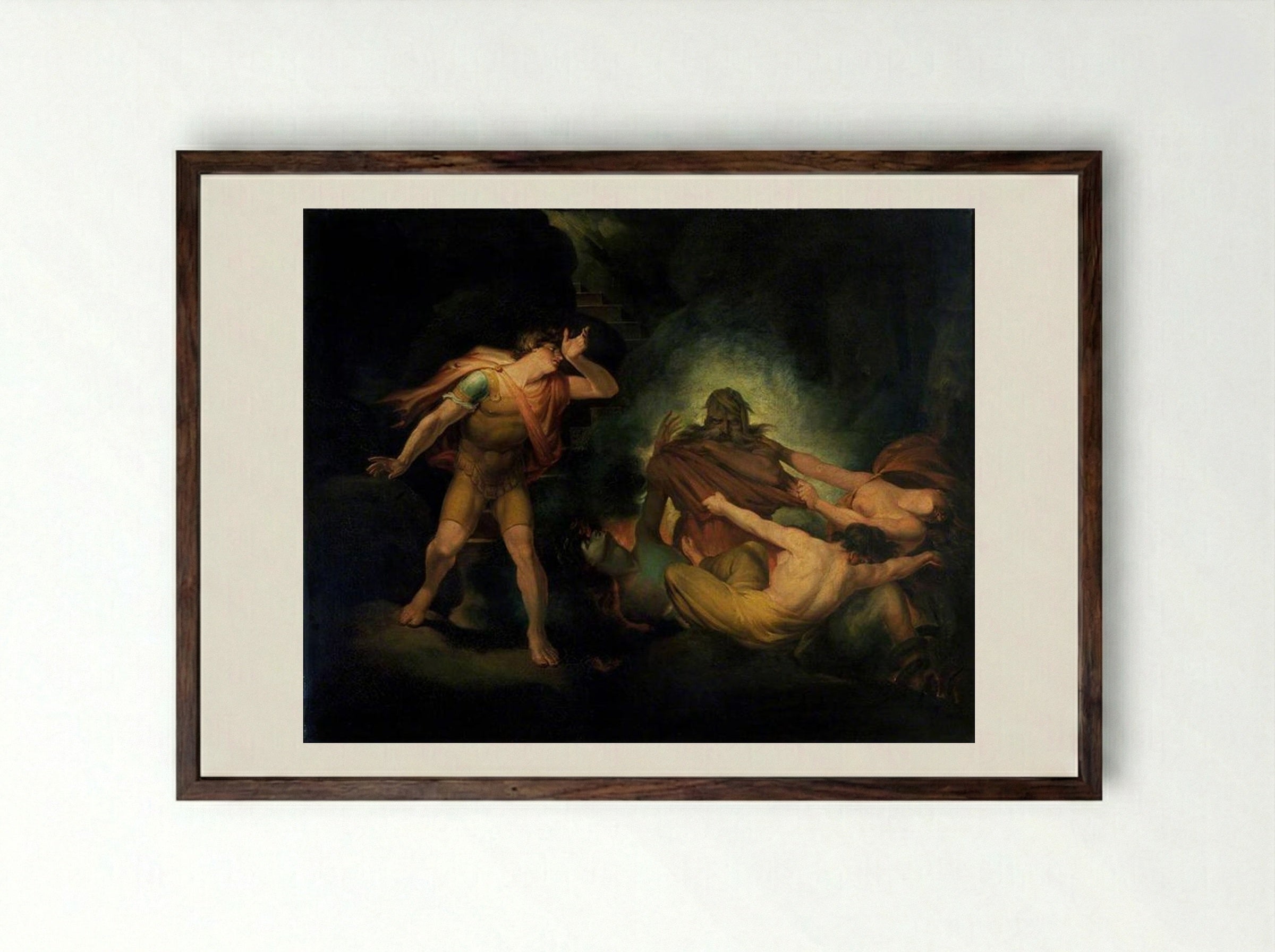 The Fire King - Henry Fuseli - Framed Print Dark Wood