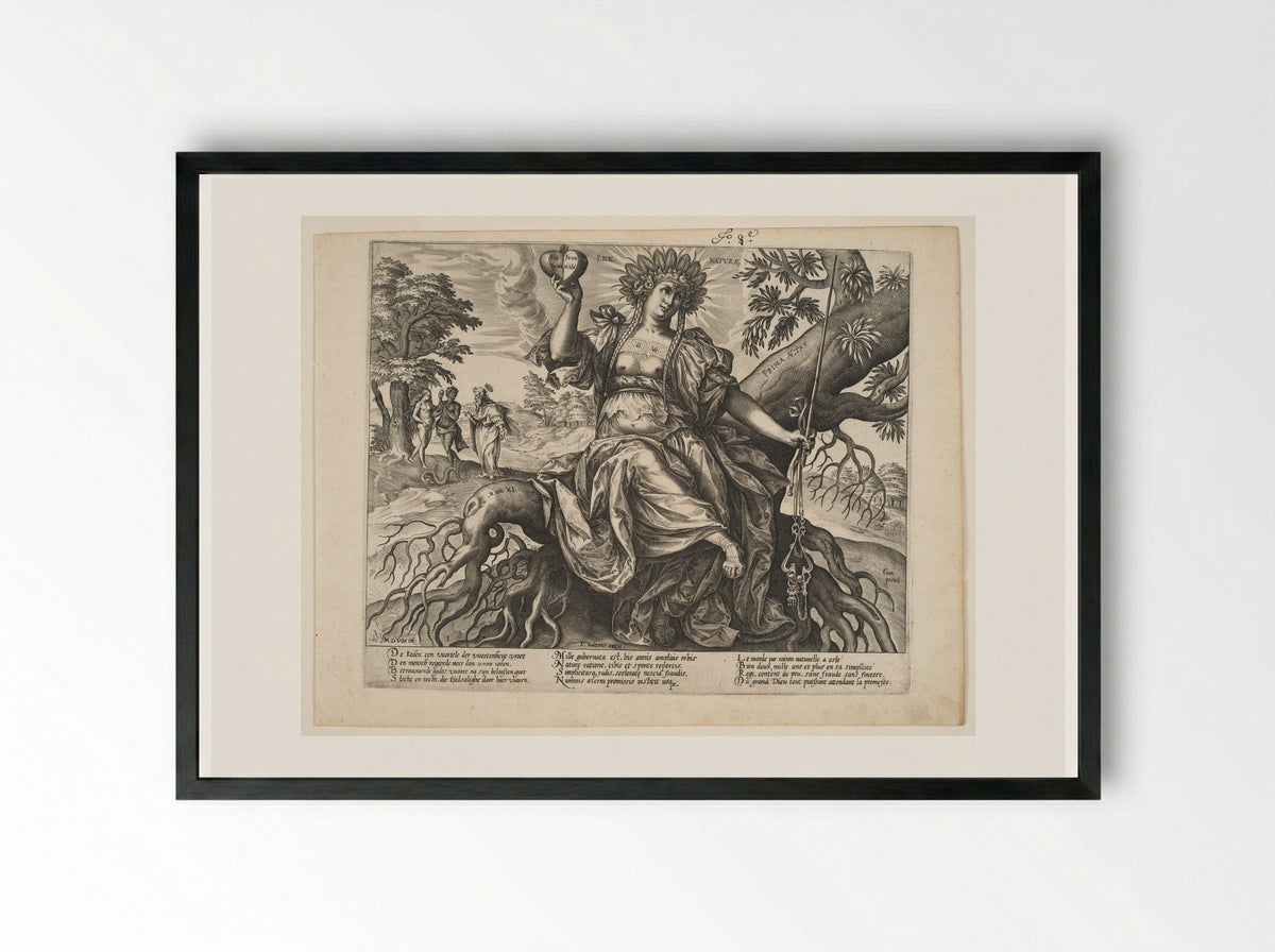 The First Era: Natural Law - Hieronymus Wierix - Framed Print Black