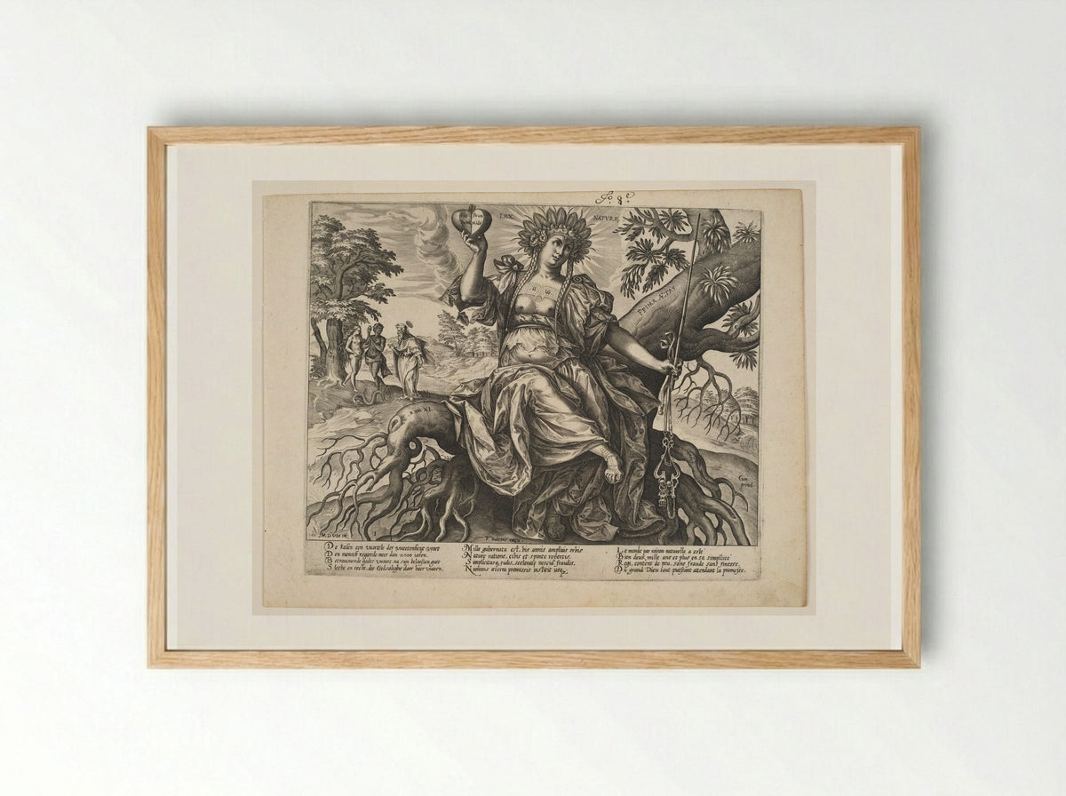 The First Era: Natural Law - Hieronymus Wierix - Framed Print Wood